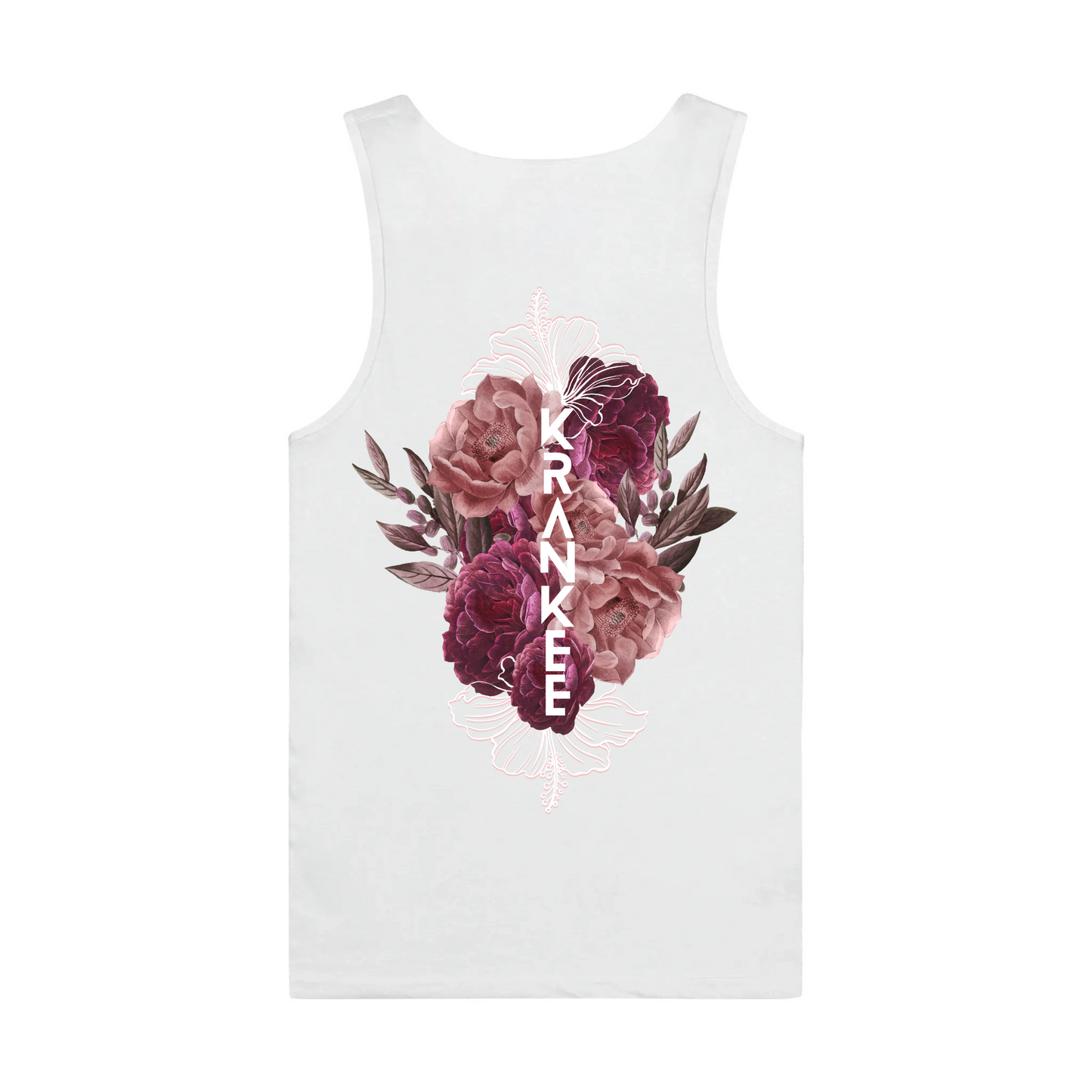 Mens Floral Back Singlet