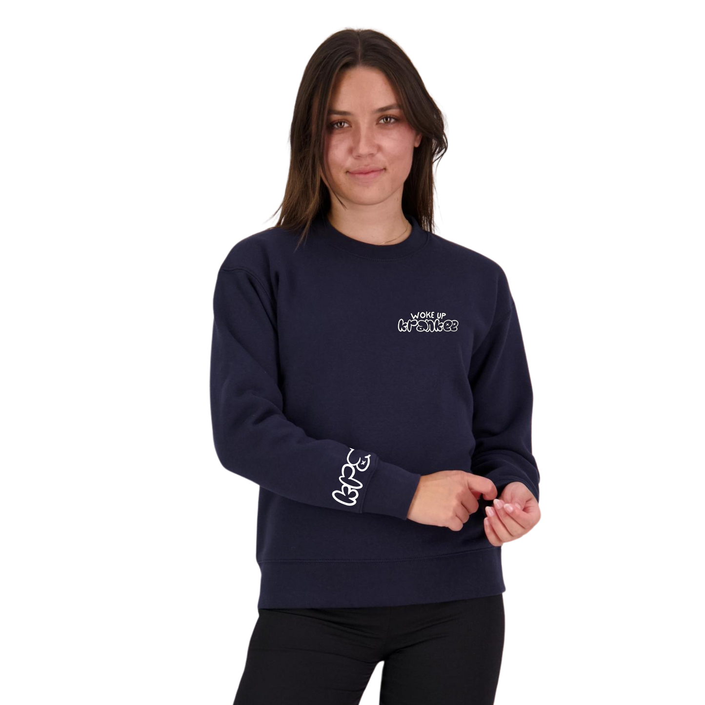 Womens Wild Flora Skull Crew Neck