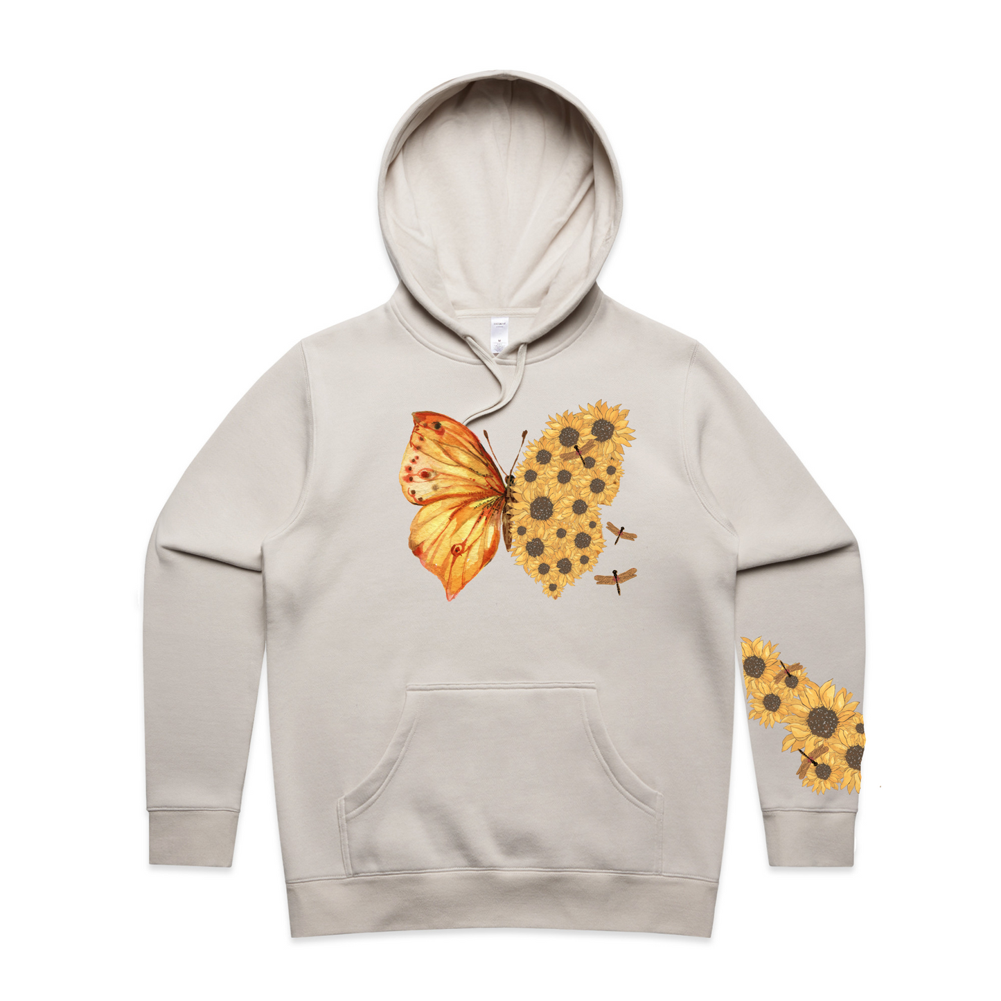 Womens Flutterby Sunflower Hoodie