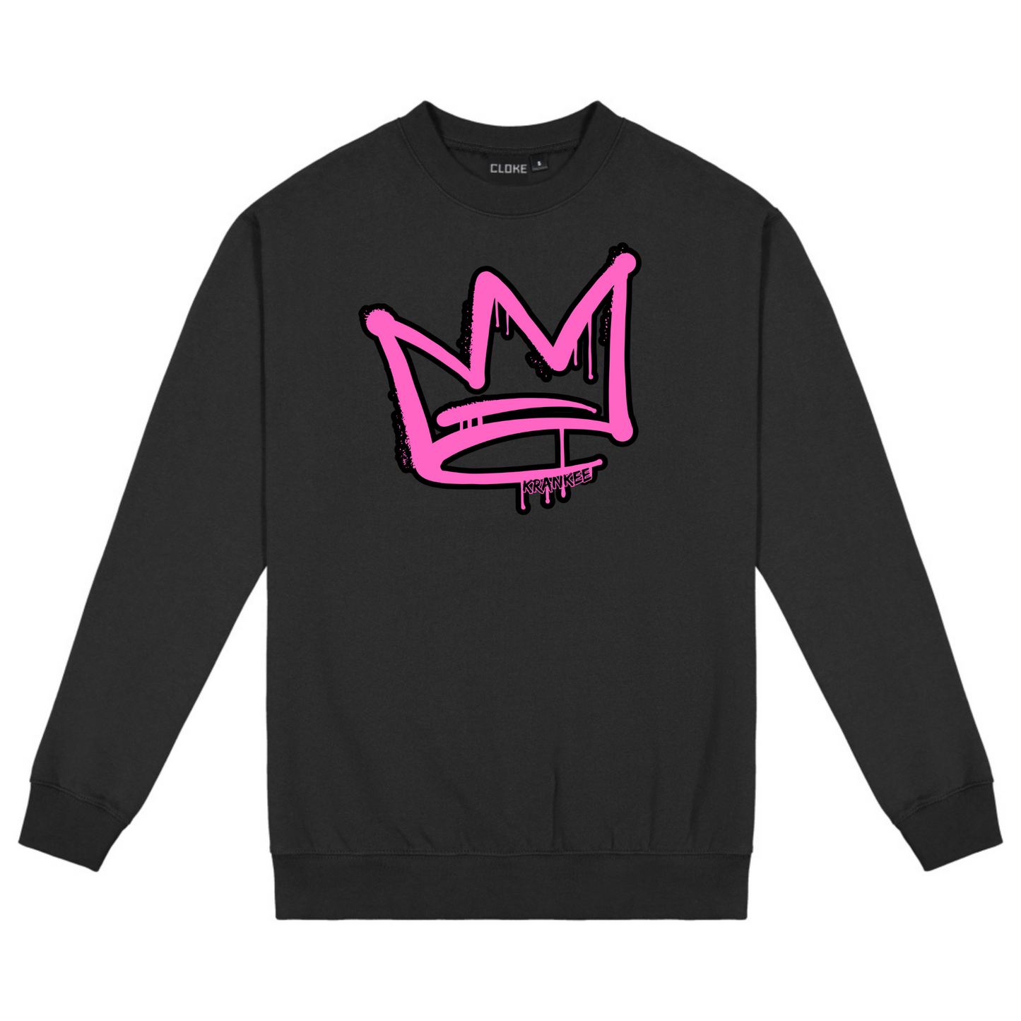 Pink Front Crown - Kids Crew Neck