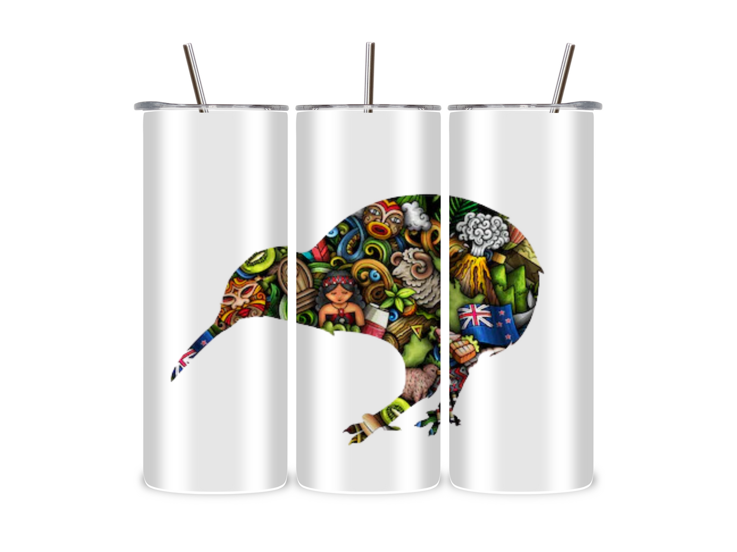 Kiwi Collage - Tumbler & Bottle