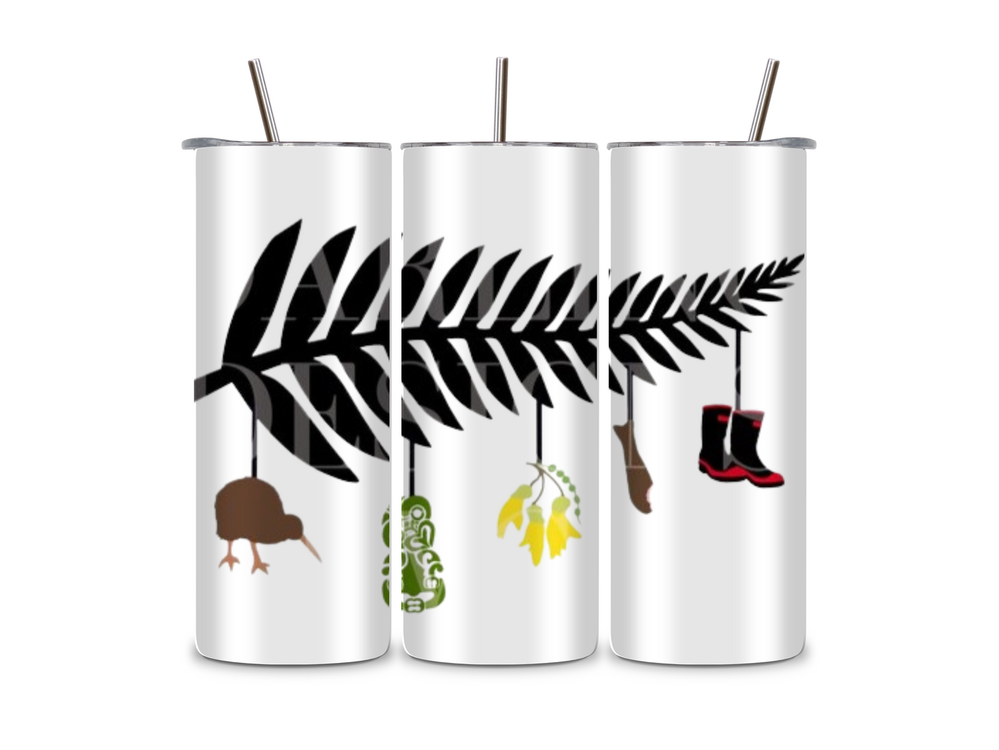 NZ Fern Icons - Tumbler & Bottle