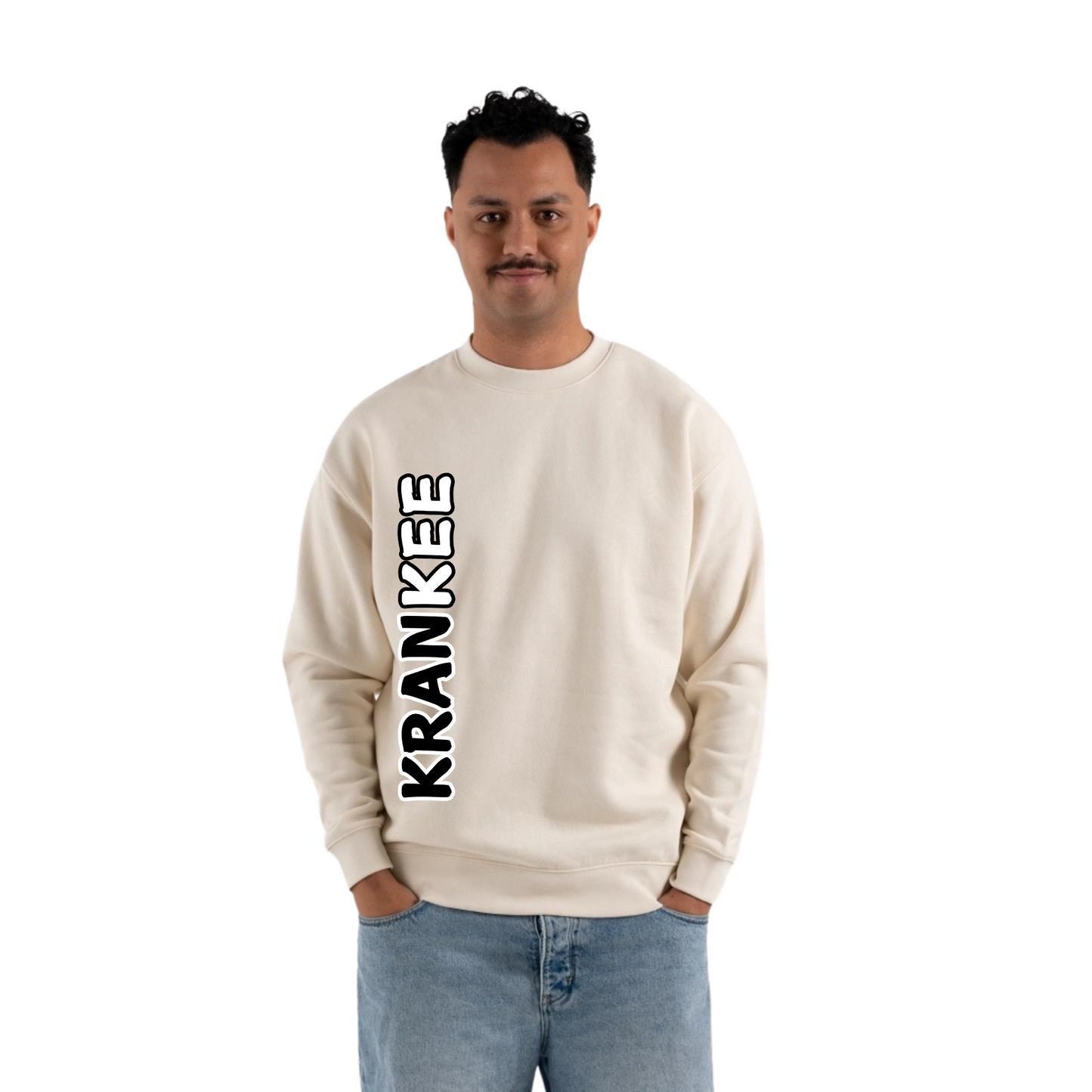 B/W Krankee Split - Mens Crew Neck