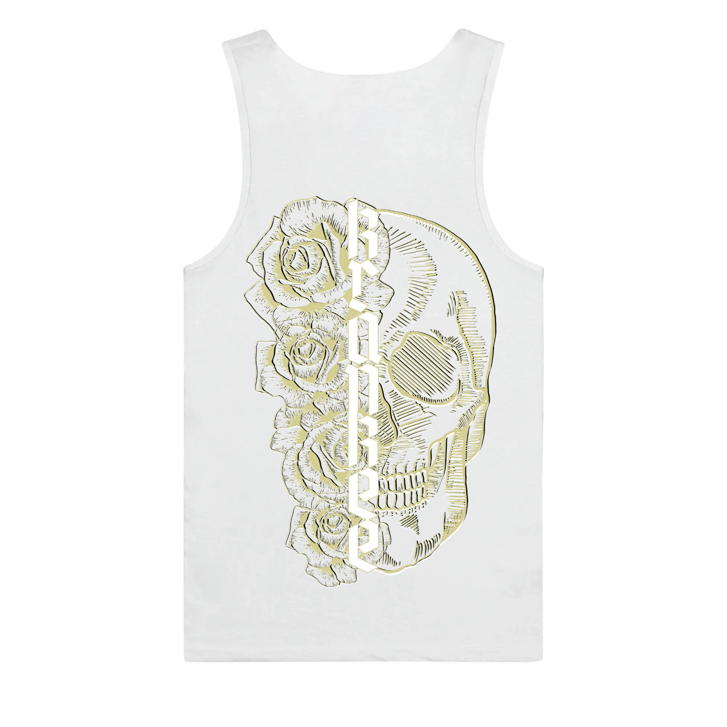 Mens Metallic Skull Singlet