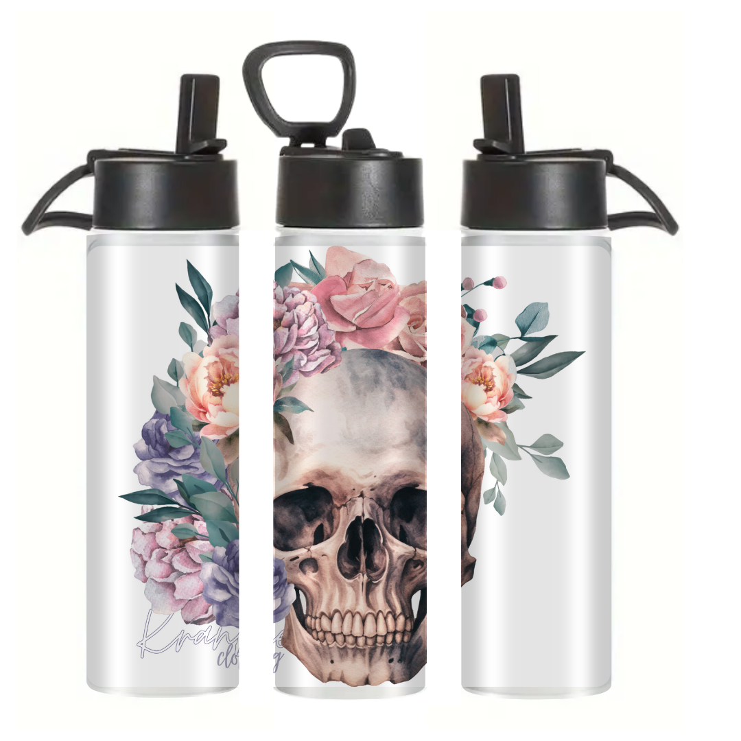 Krankee Floral Skull - Tumbler & Bottle