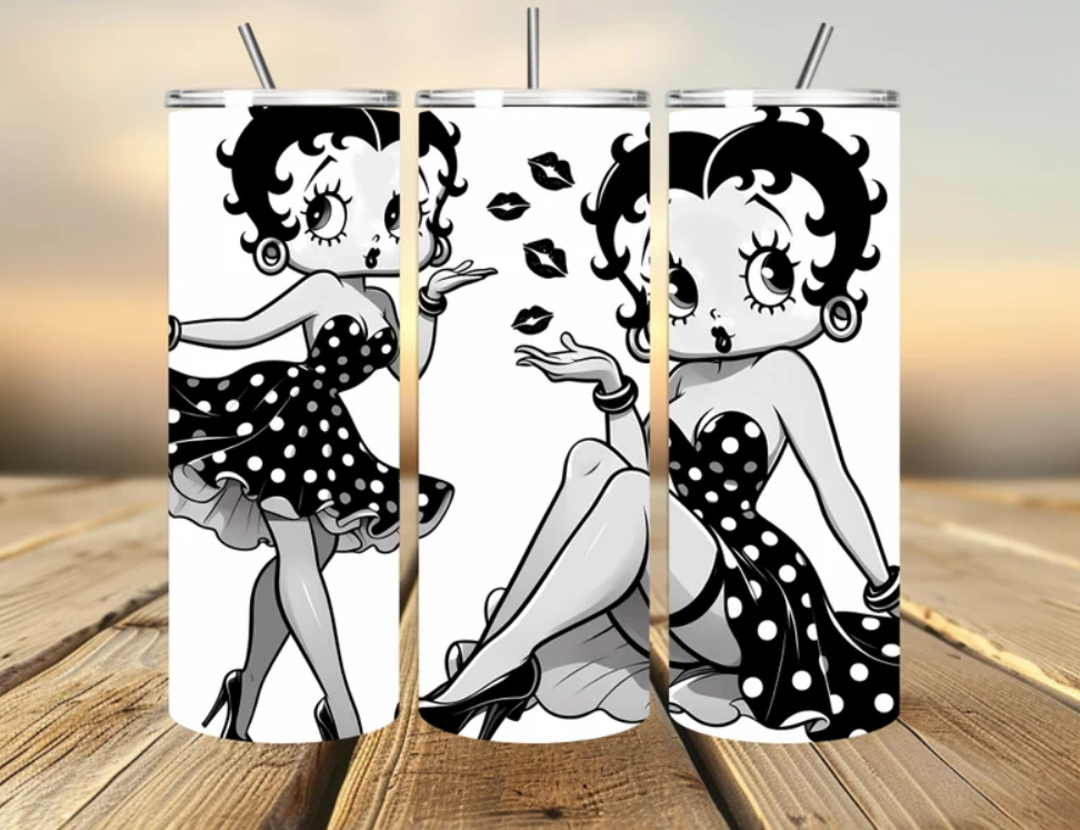 Betty Boop B/W - Tumbler & Bottle