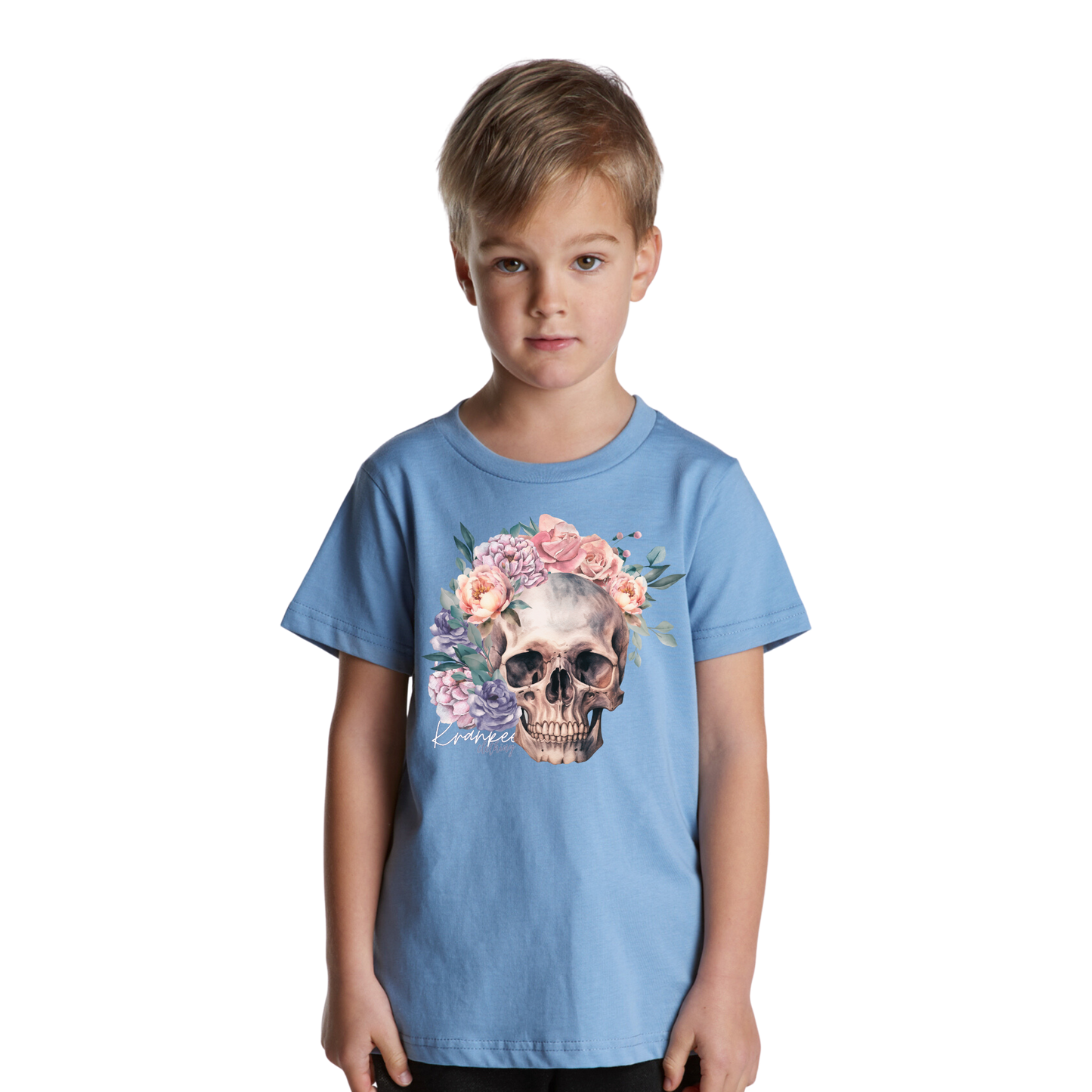 Kids Floral Skull Tee