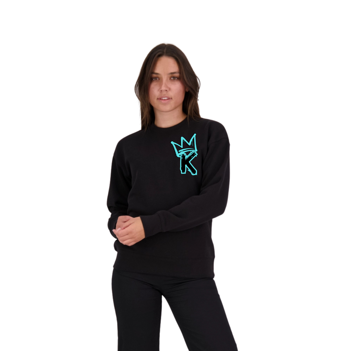 Aqua Back Crown - Womens Crew Neck