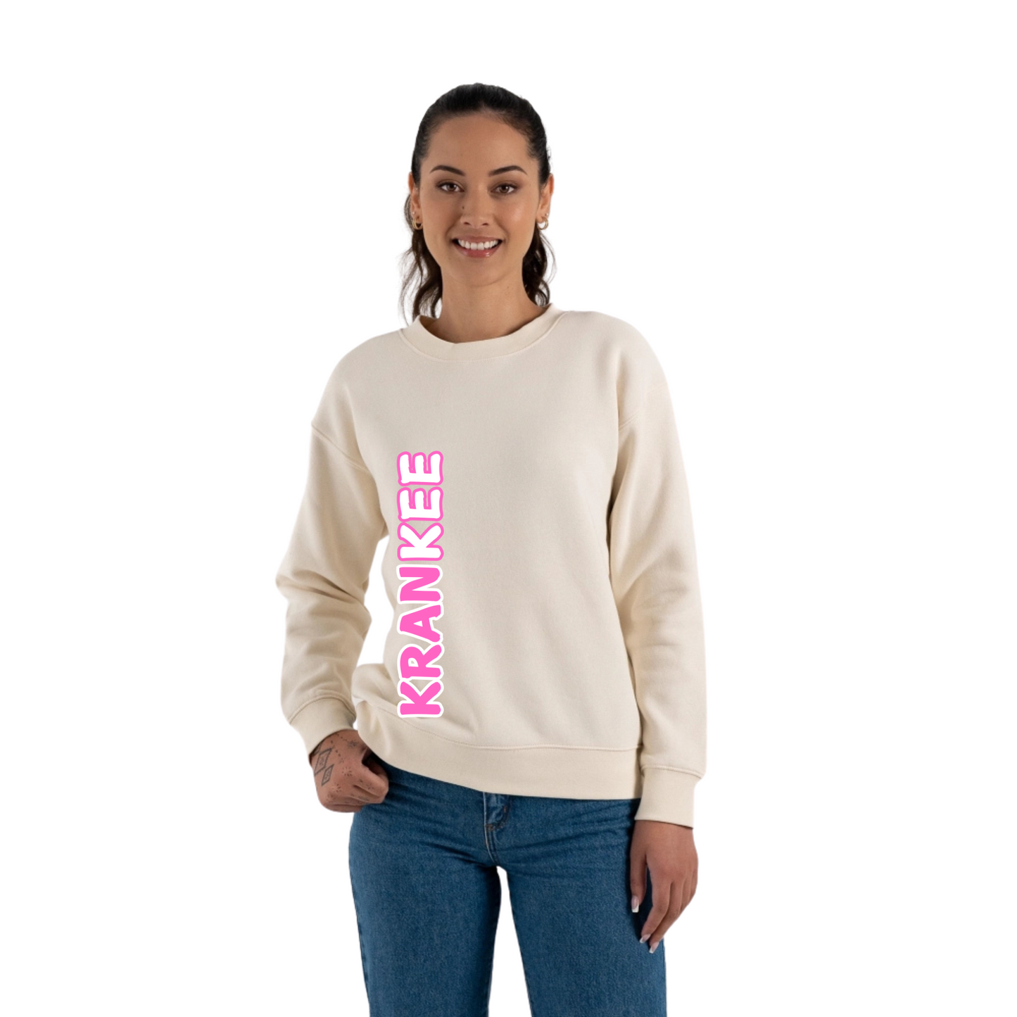 Pink Krankee Split - Womens Crew Neck