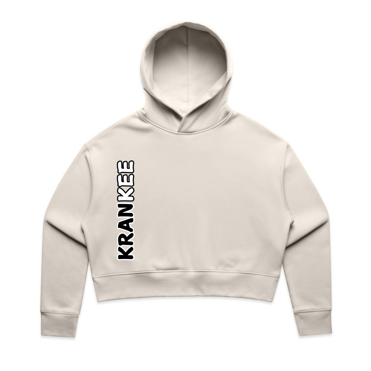 B/W Krankee Split - Womens Crop Hoodie