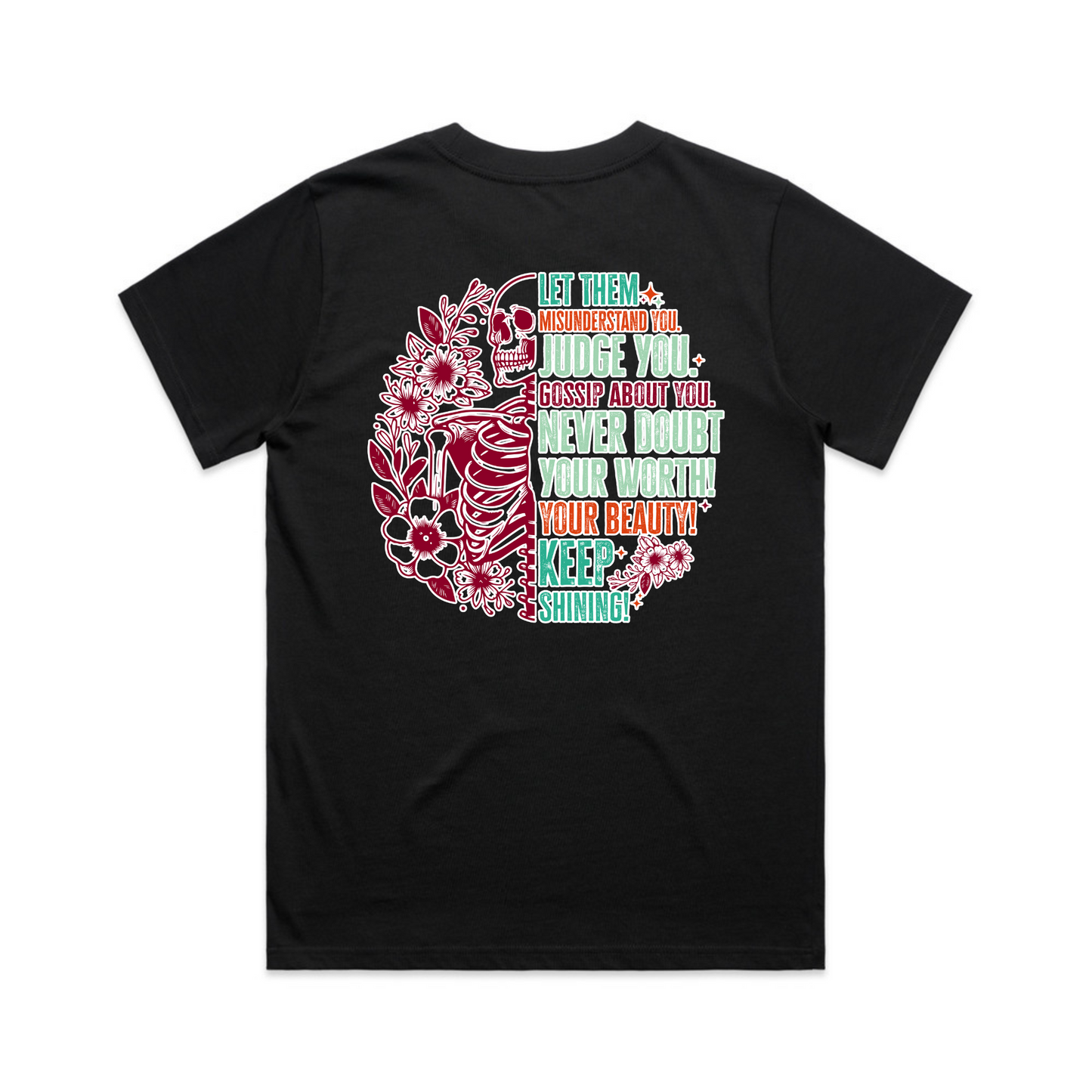 Let Them Skull Back - Womens Longer Tee