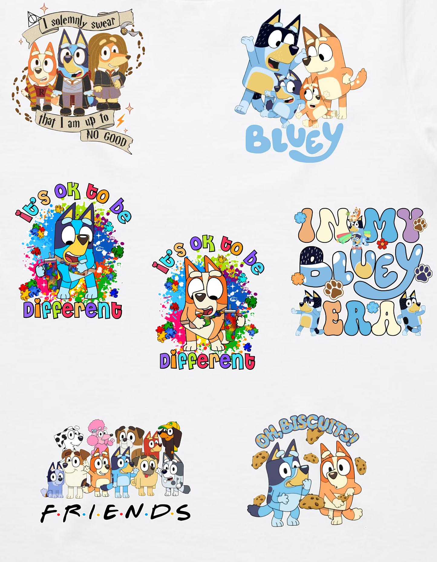 Bluey - WHITE Kids Tee