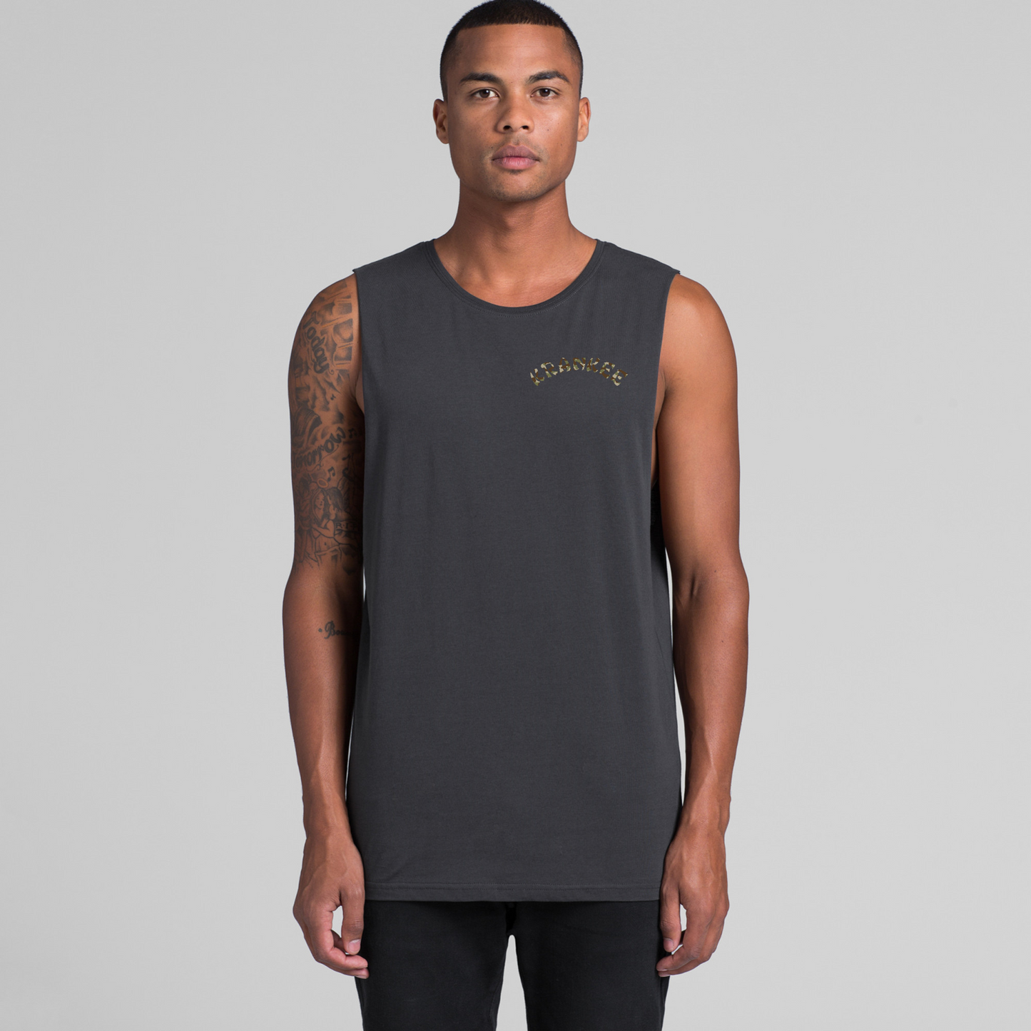 Mens Camo Back Low Armpit Tank