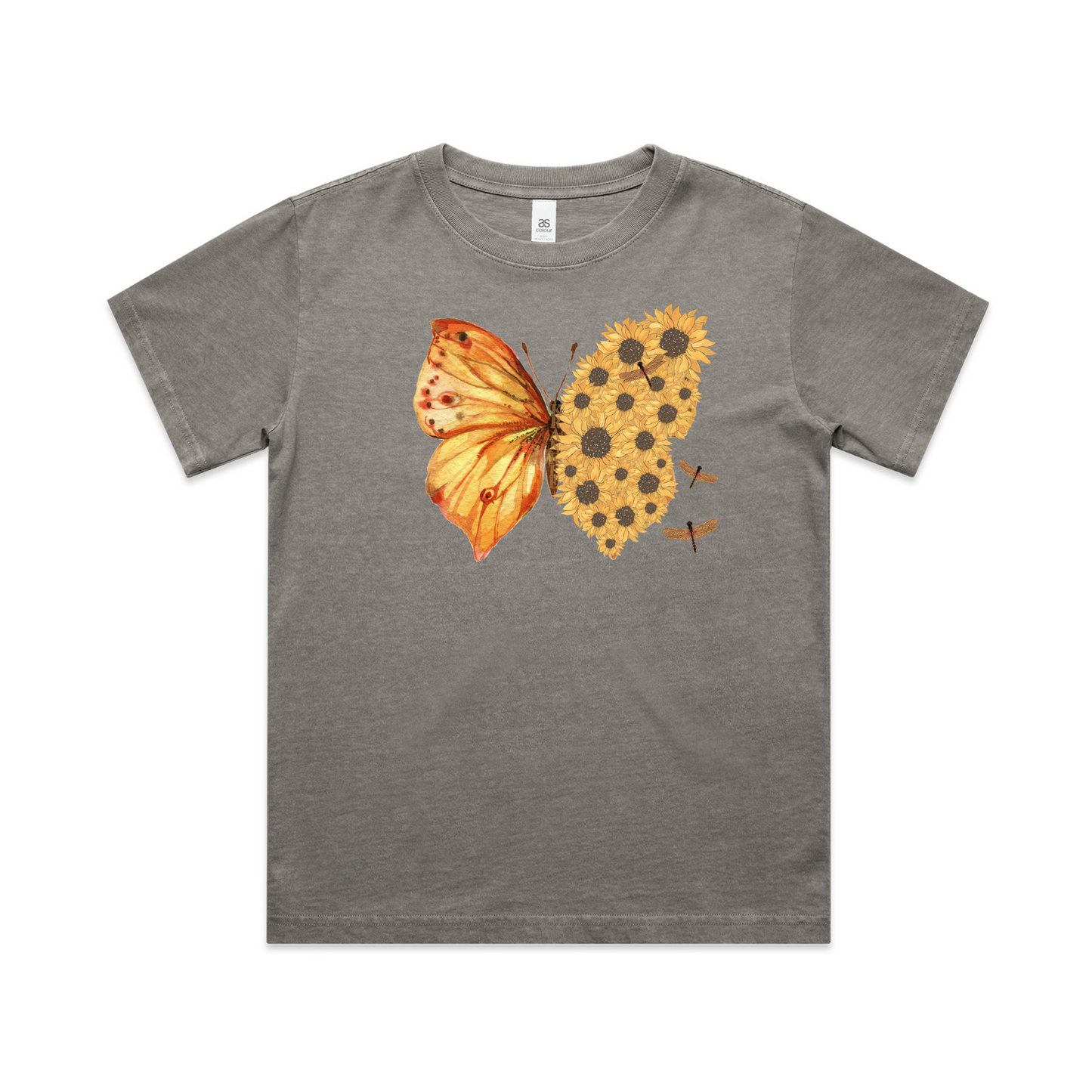Kids Flutterby Sunflower Heavy Tee