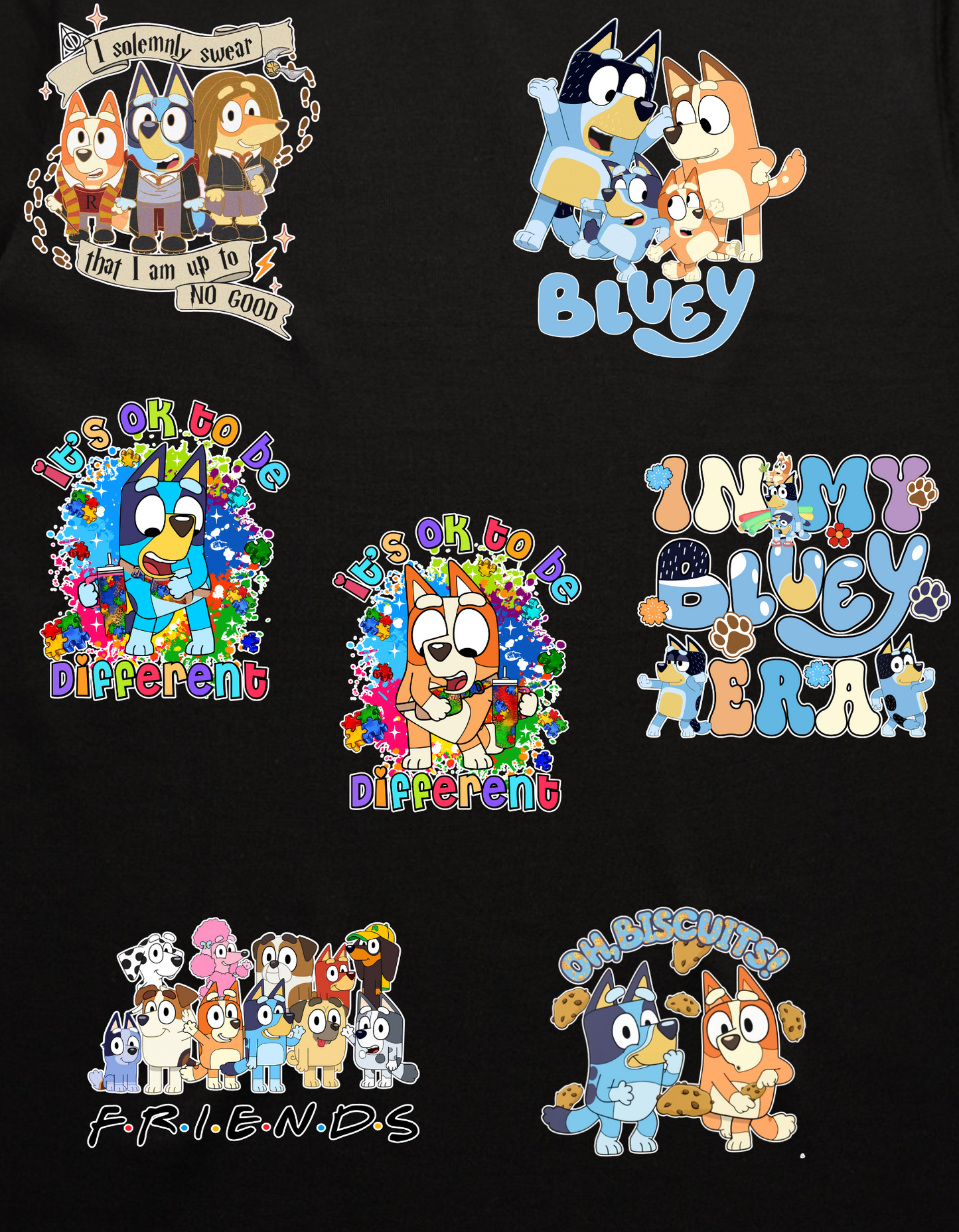 Bluey - BLACK Kids Tee