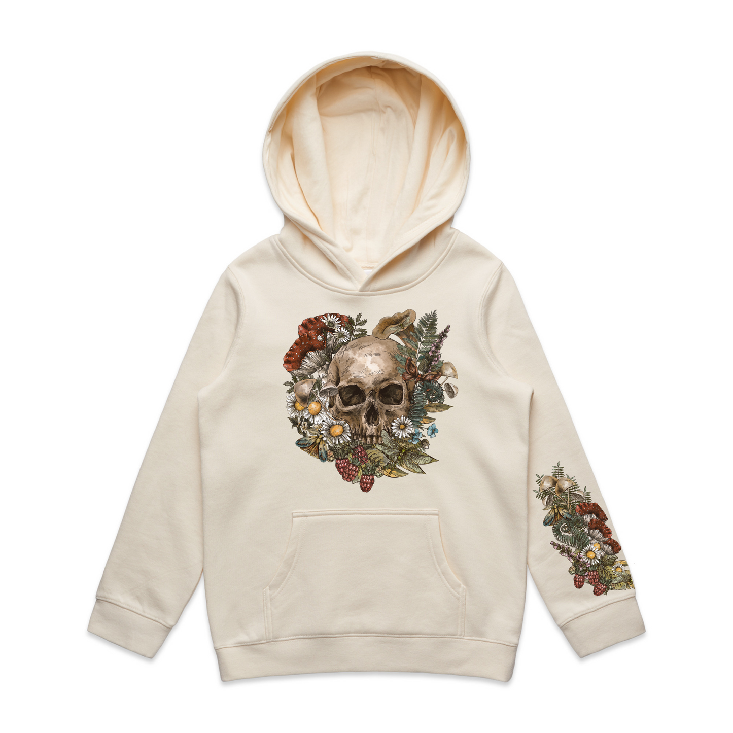 Kids Wild Flora Skull Hoodie