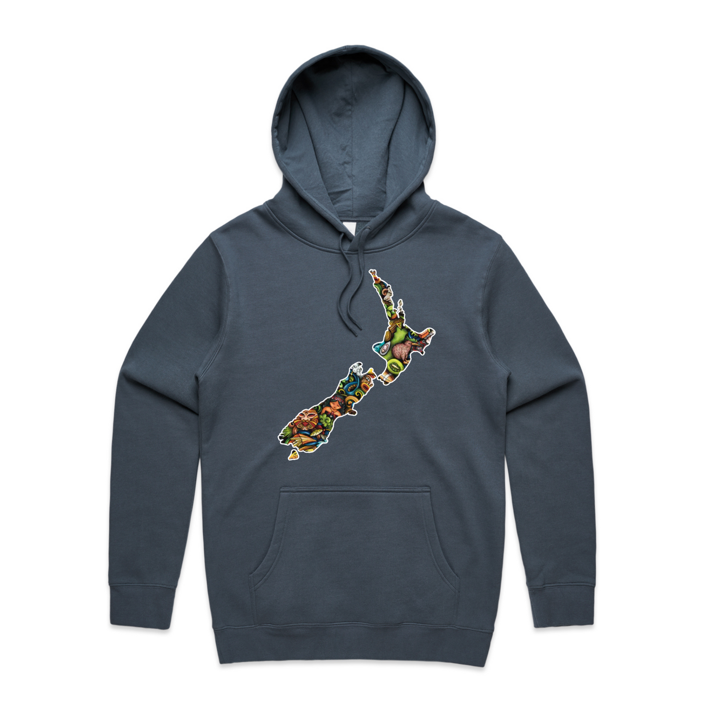Mens NZ Map Collage Hoodie
