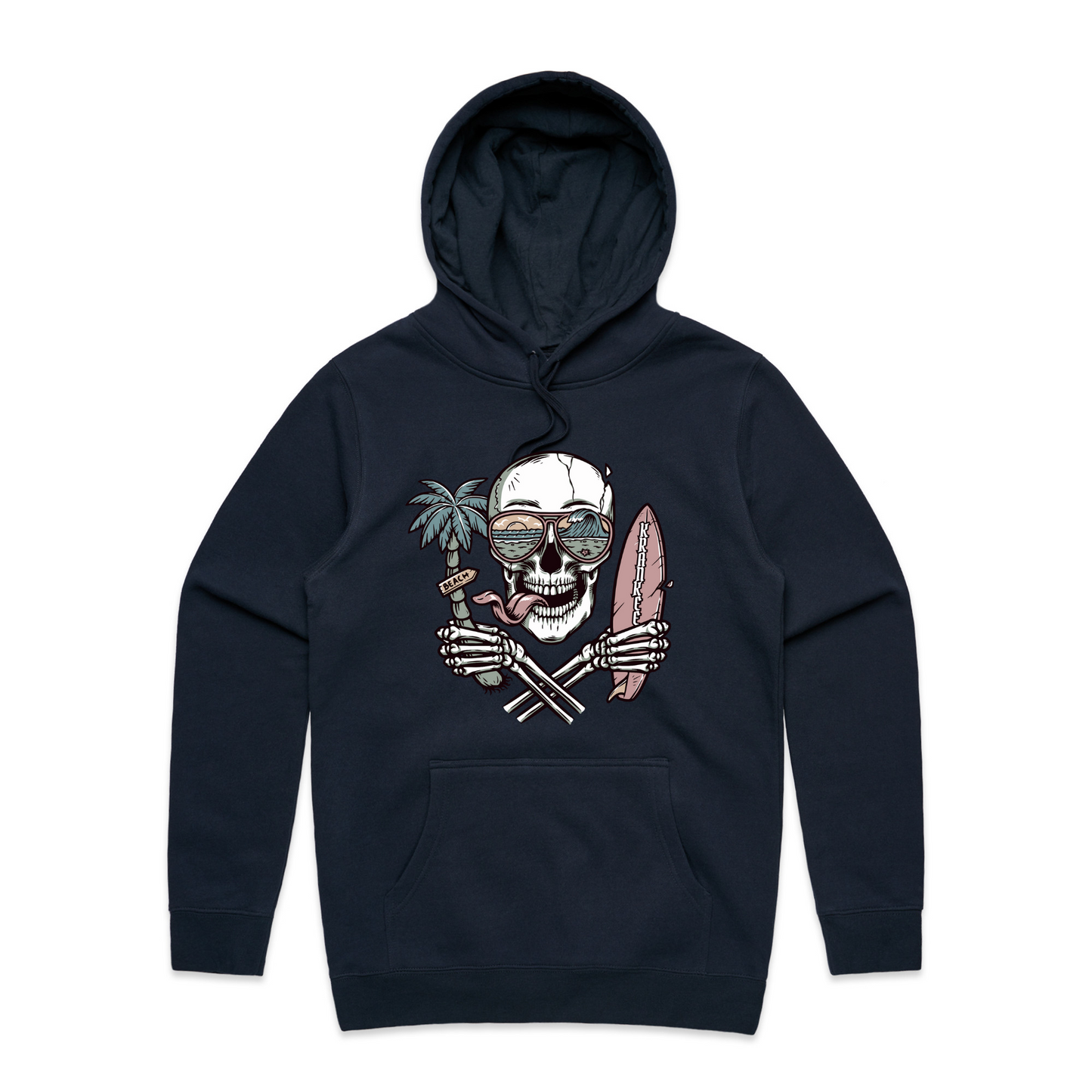 Mens Surf Skull Hoodie
