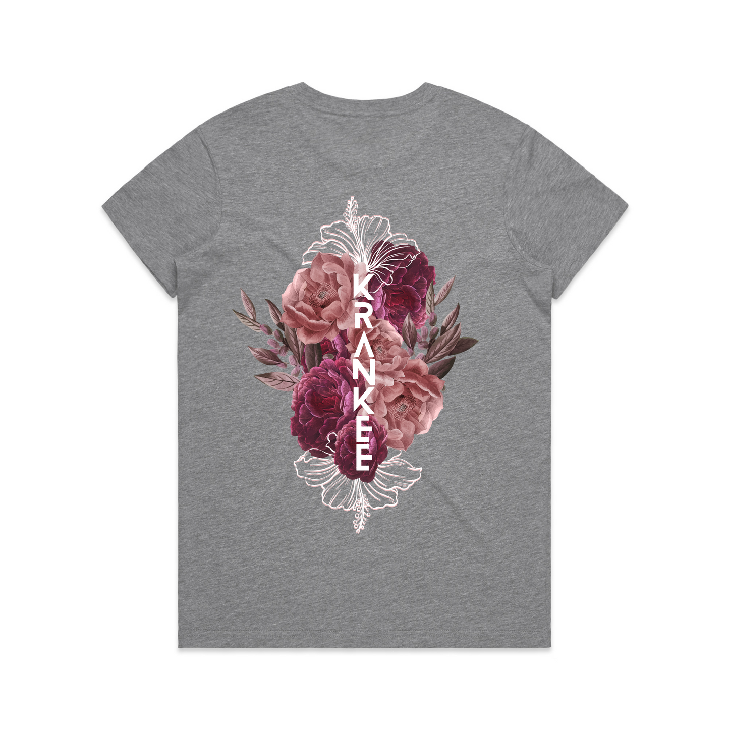 Womens Floral Back Tee