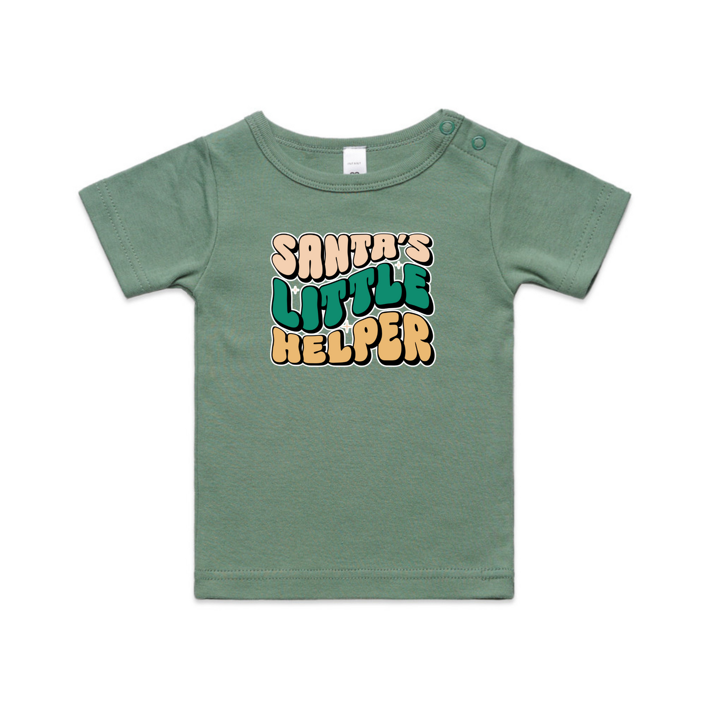 Santas Little Helper (Plain option)XMAS - Organic Infant Tee OR Bodysuit