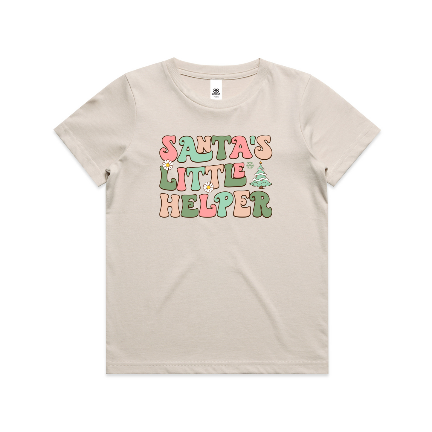 Santas Little Helper (Plain option) XMAS - Kids Tee