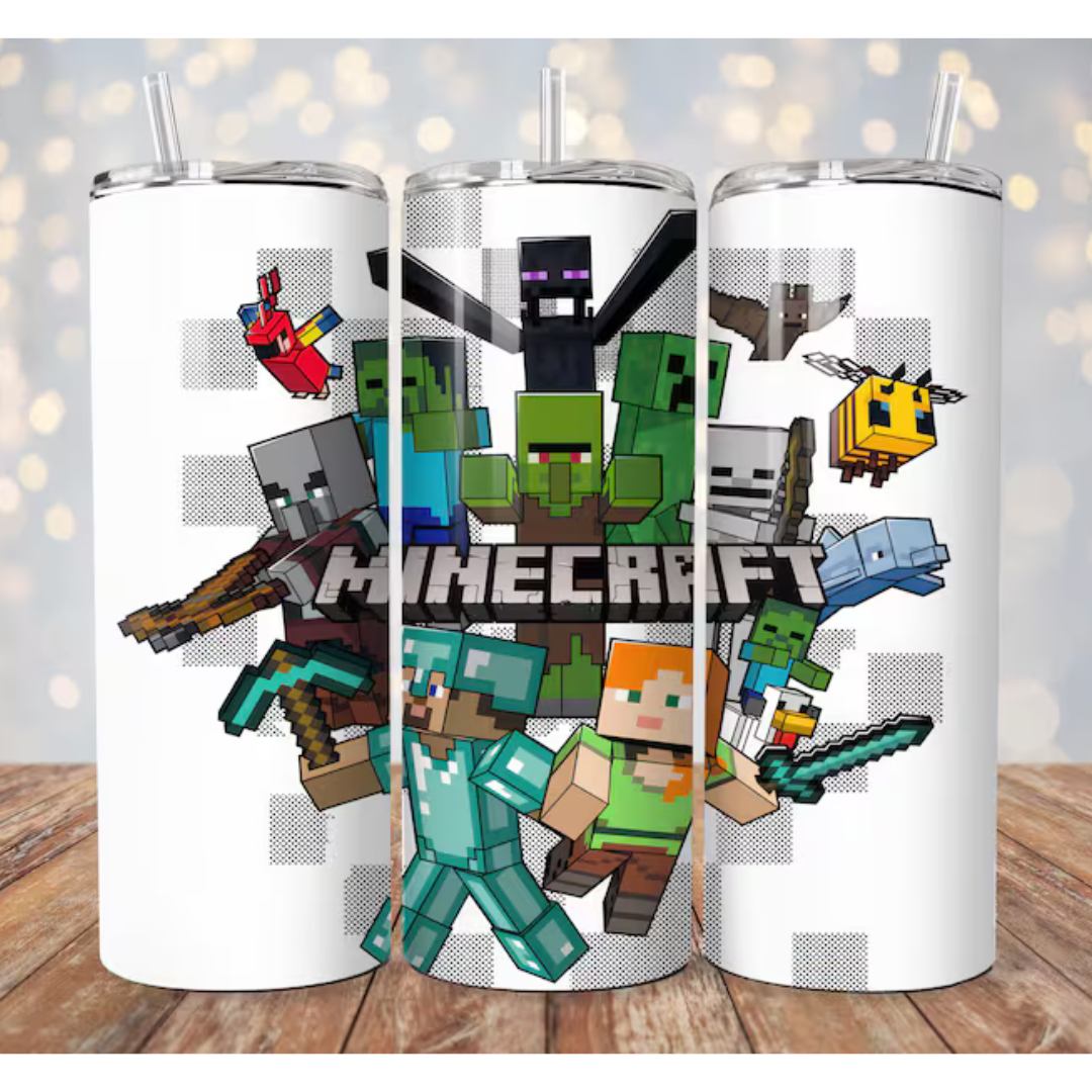 Minecraft Characters - Tumbler & Bottle