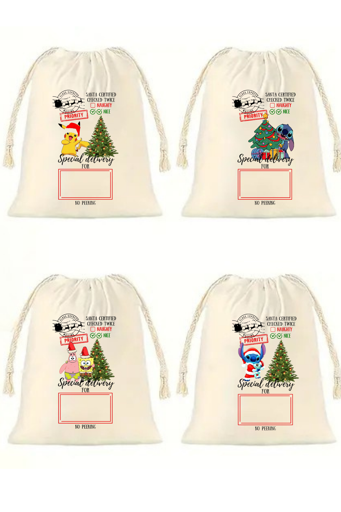 Character Name Santa Sack