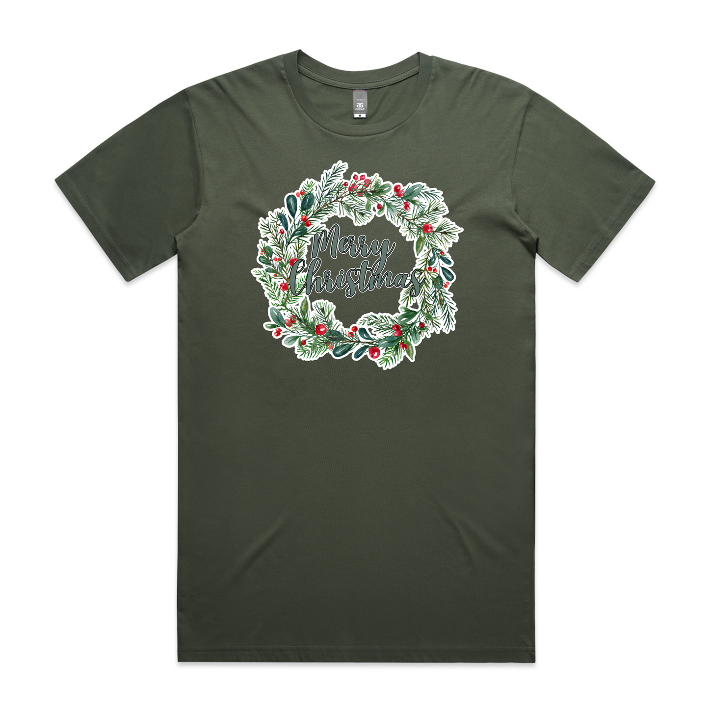 Wreath Merry XMAS - Mens Tee