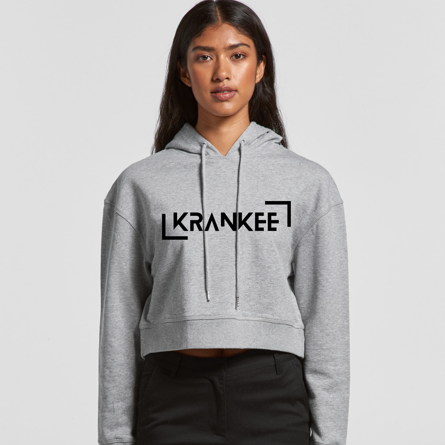Womens Basic Krankee Crop Hoodie