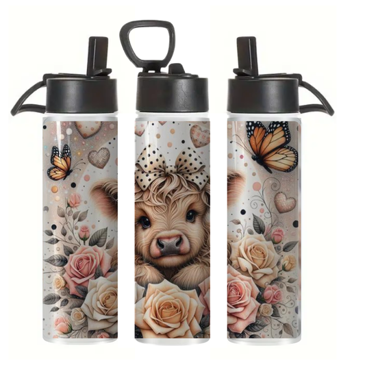 Beige Highland Cow - Tumbler & Bottle