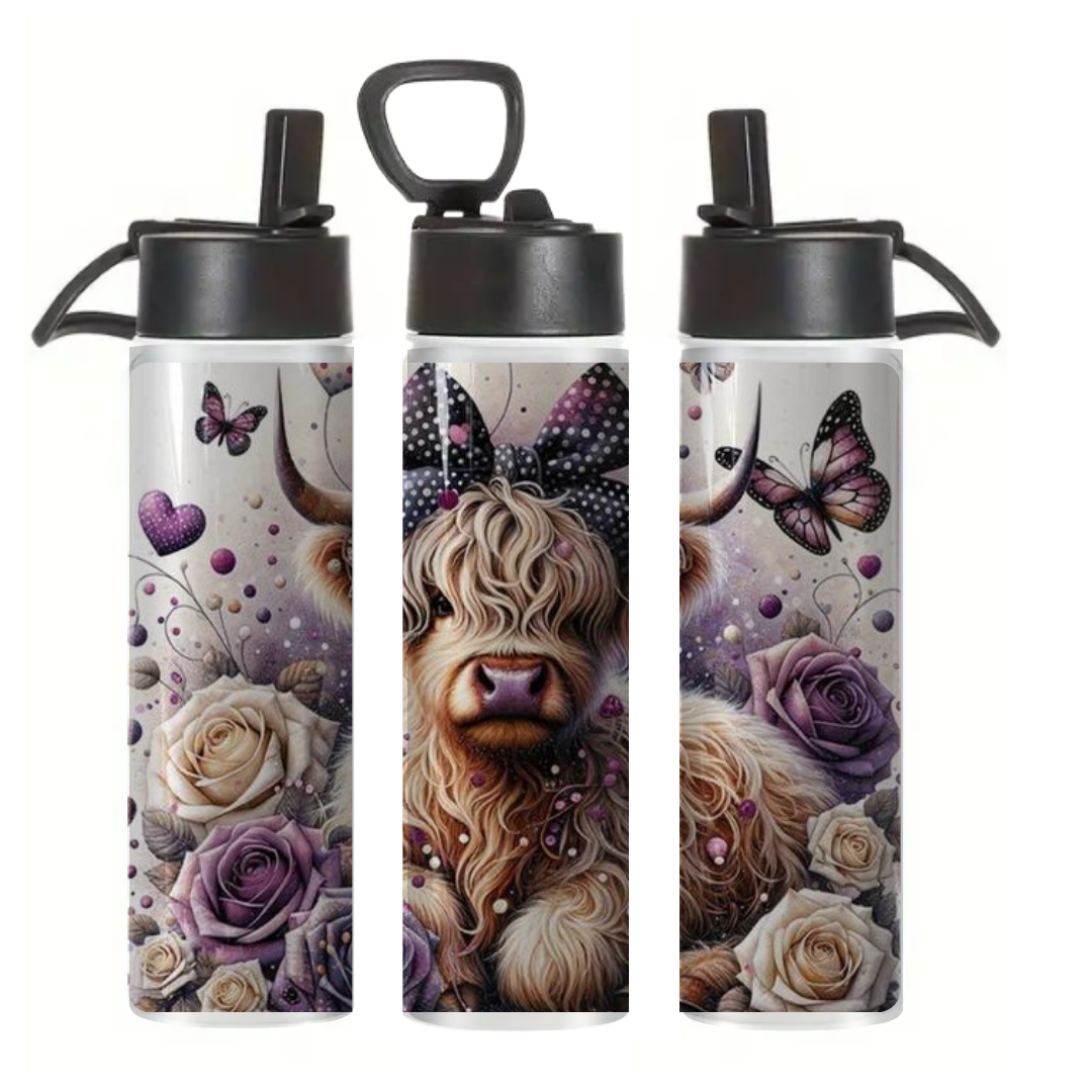 Black Highland Cow - Tumbler & Bottle
