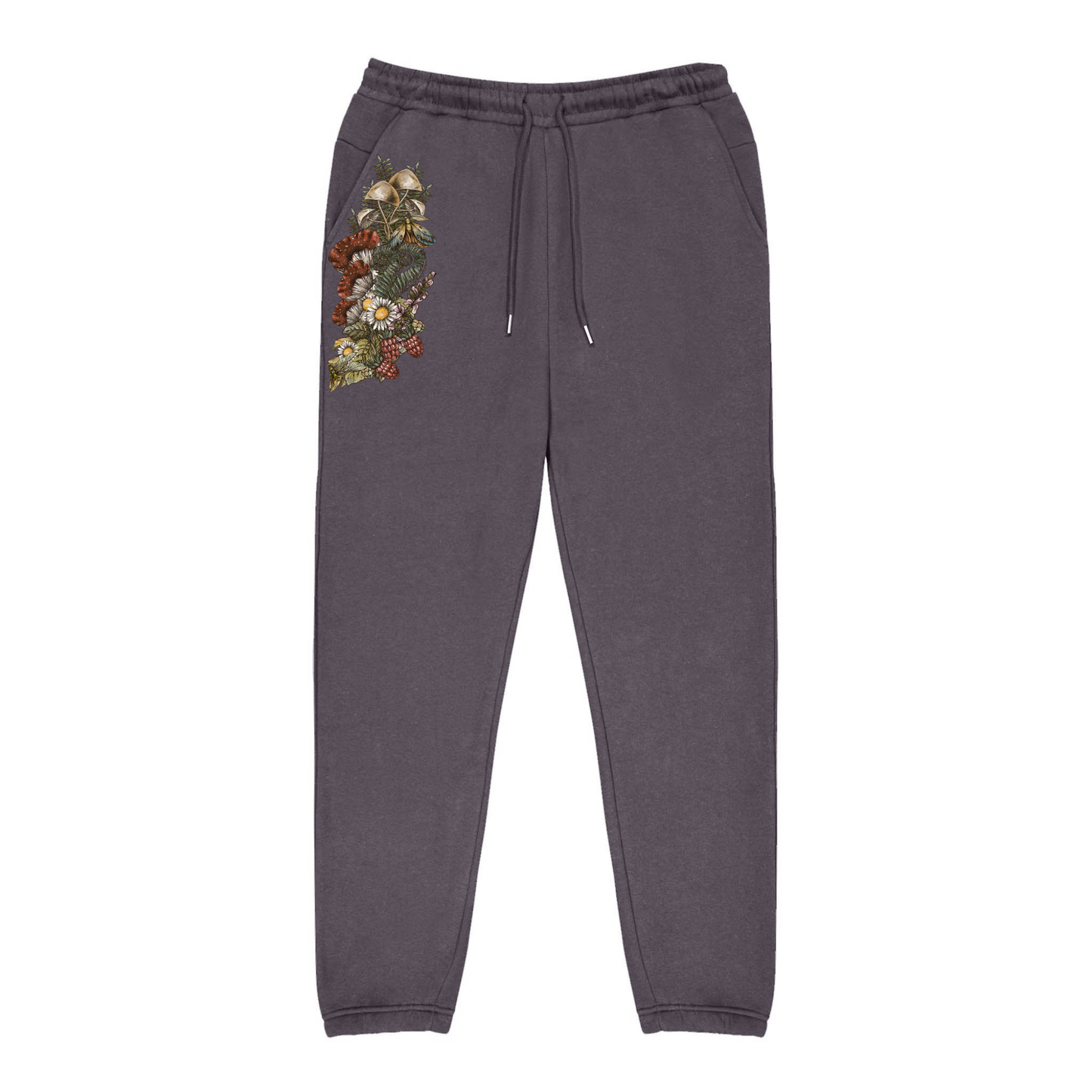 Unisex Wild Flora Skull Loose Track Pants