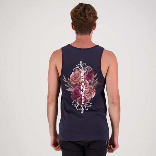Mens Floral Back Singlet