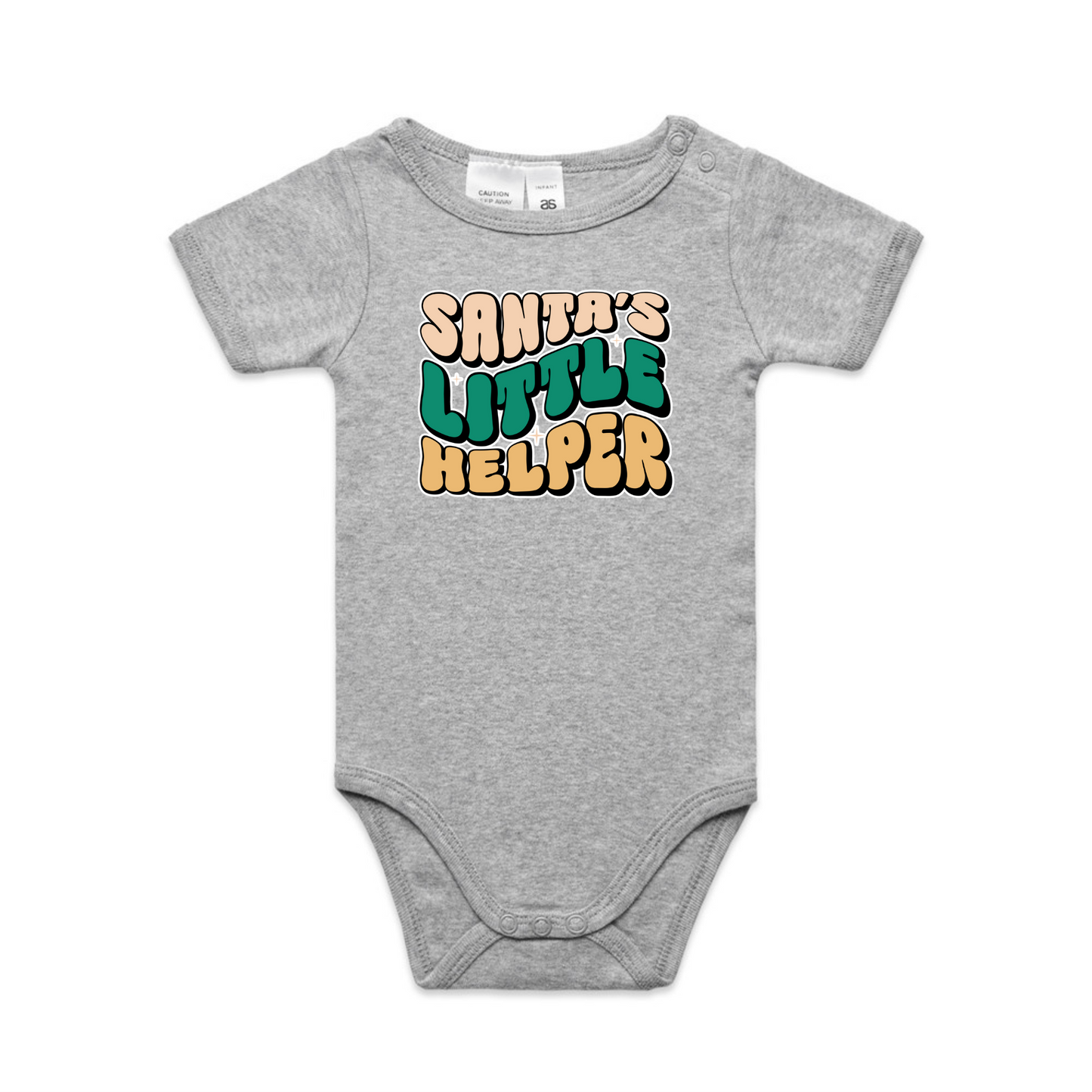 Santas Little Helper (Plain option)XMAS - Organic Infant Tee OR Bodysuit