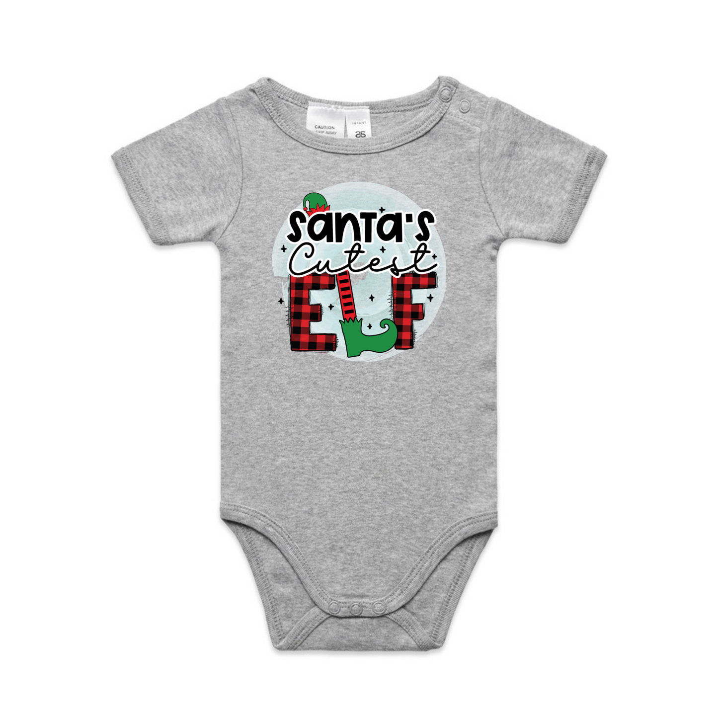 Cutest Elf XMAS - Organic Infant Tee OR Bodysuit