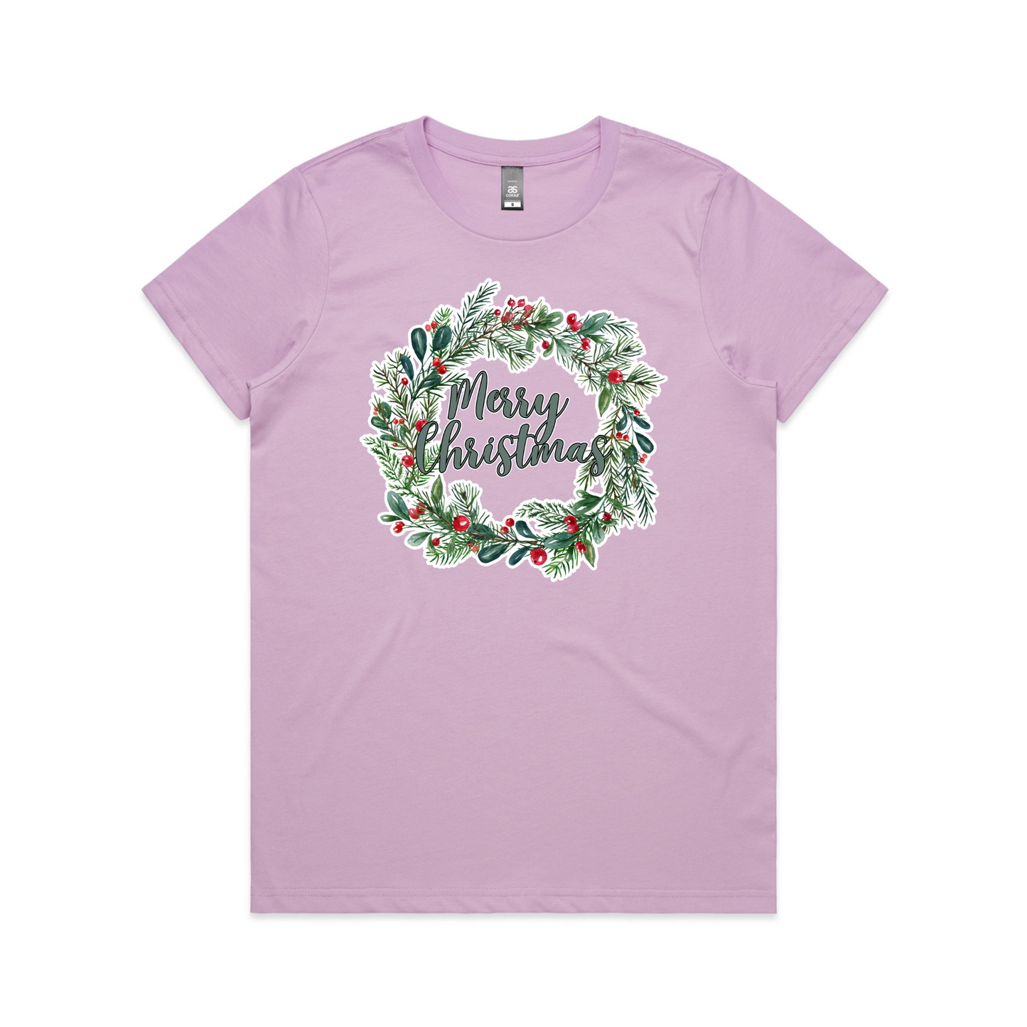 Wreath Merry XMAS - Womens Tee
