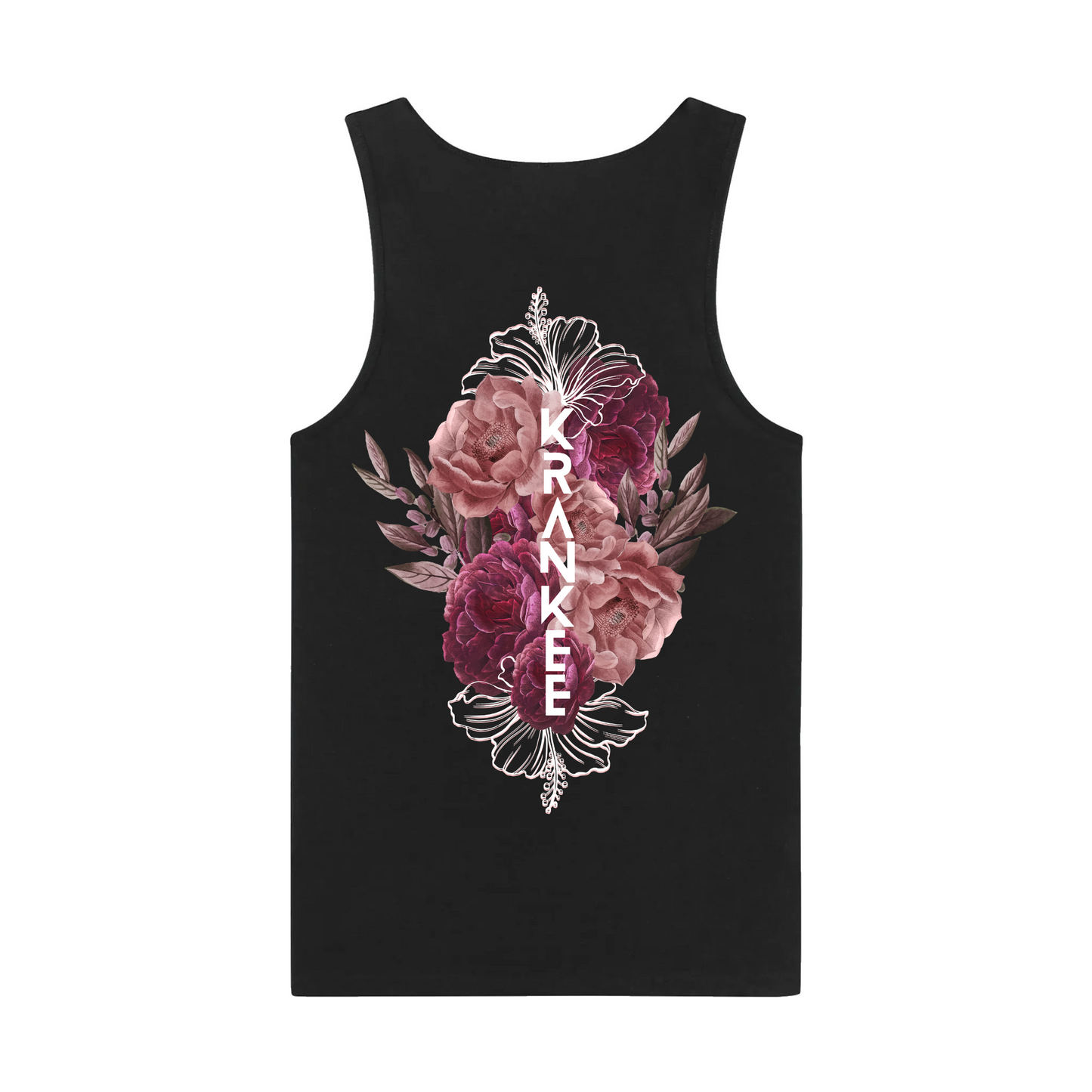 Mens Floral Back Singlet