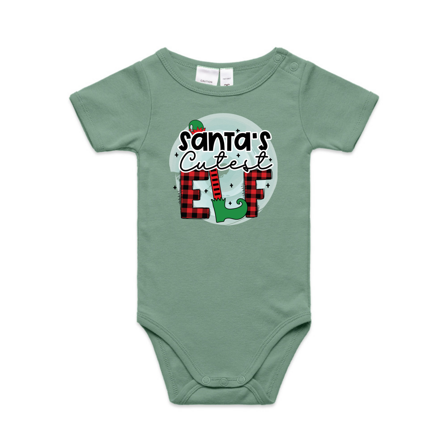 Cutest Elf XMAS - Organic Infant Tee OR Bodysuit