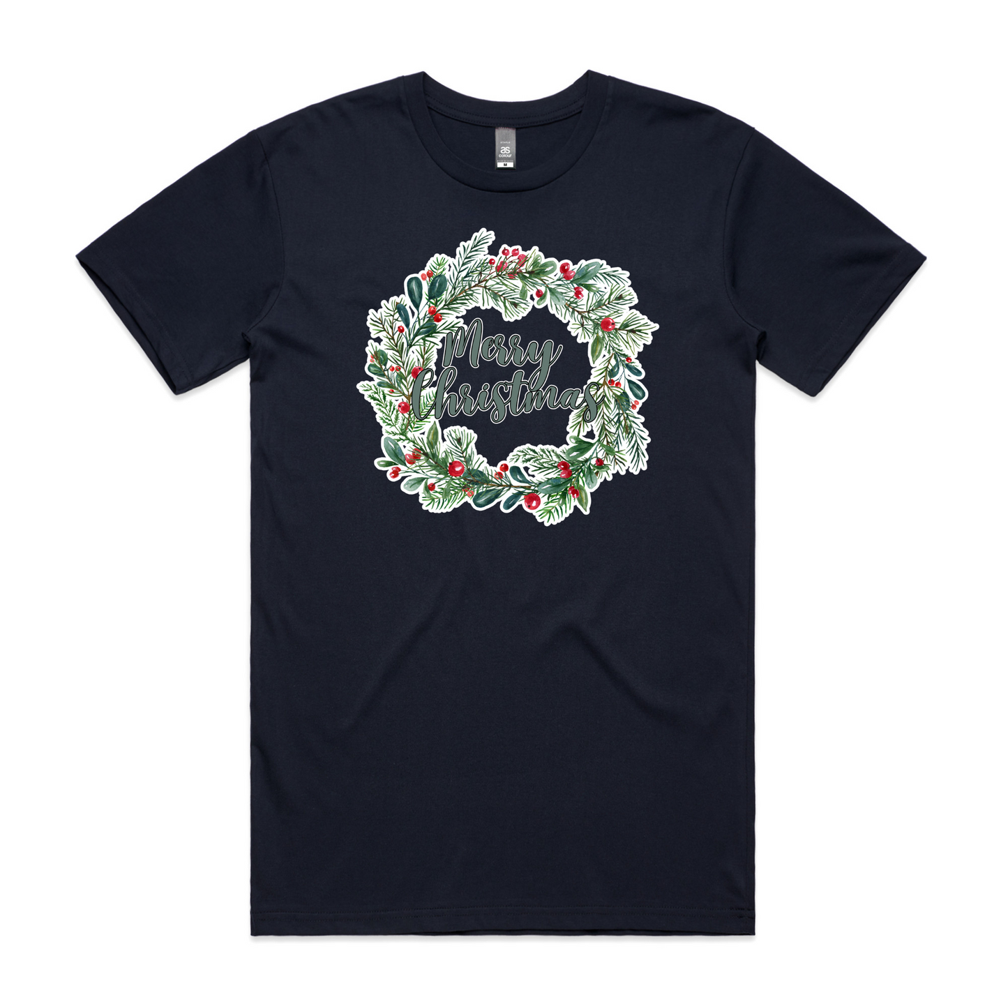 Wreath Merry XMAS - Mens Tee
