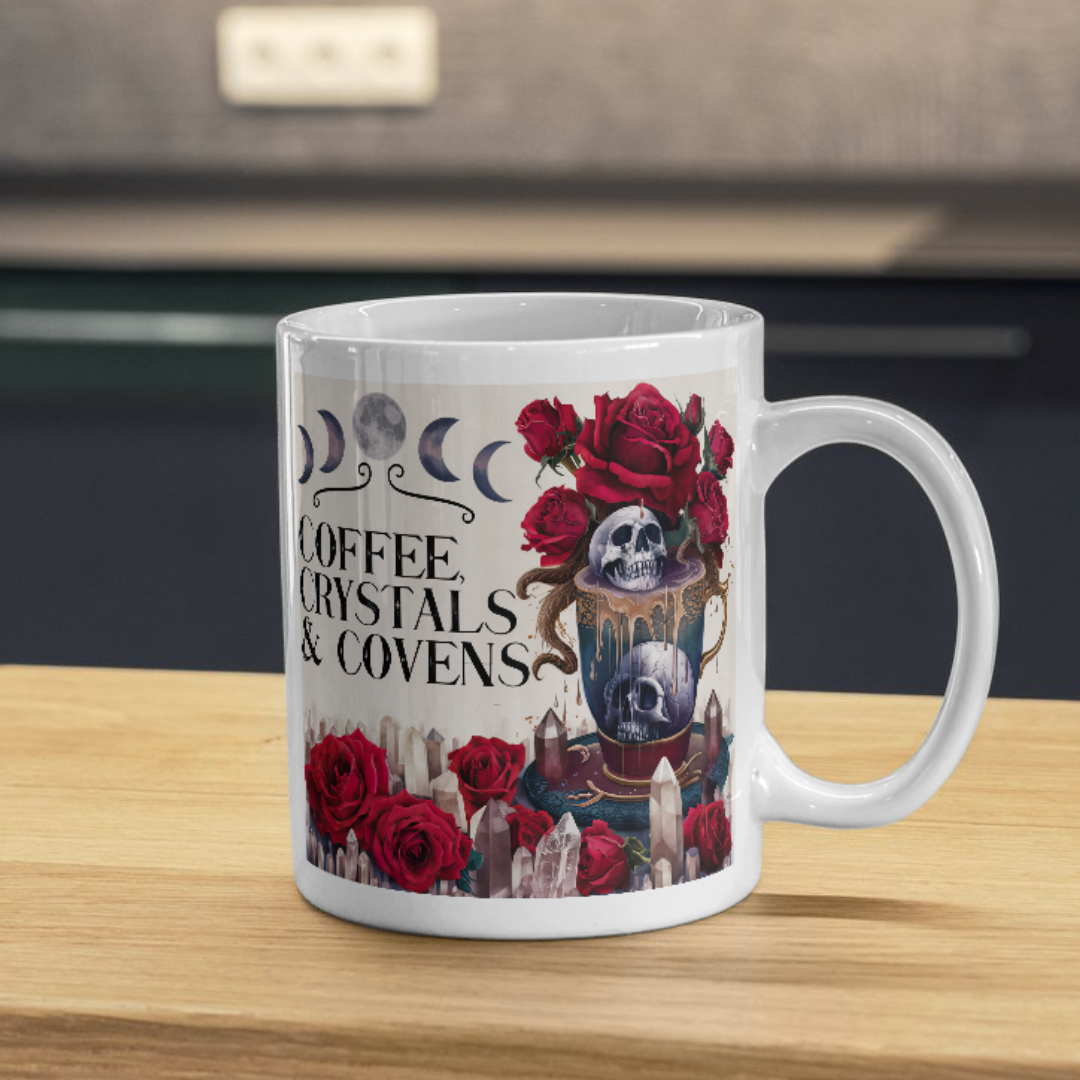 Coffee, Crystals & Covens- Mug