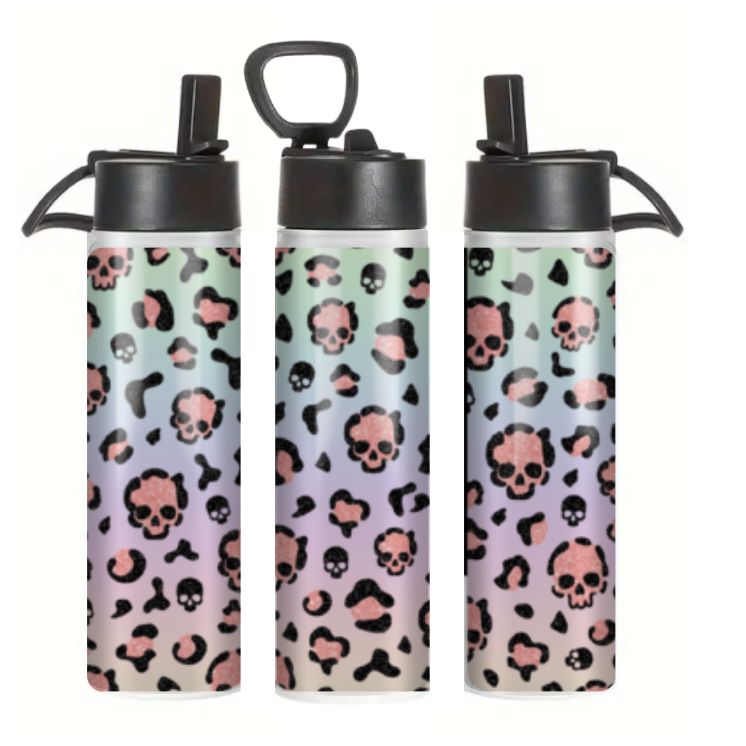 Leopard Print Skull - Tumbler & Bottle