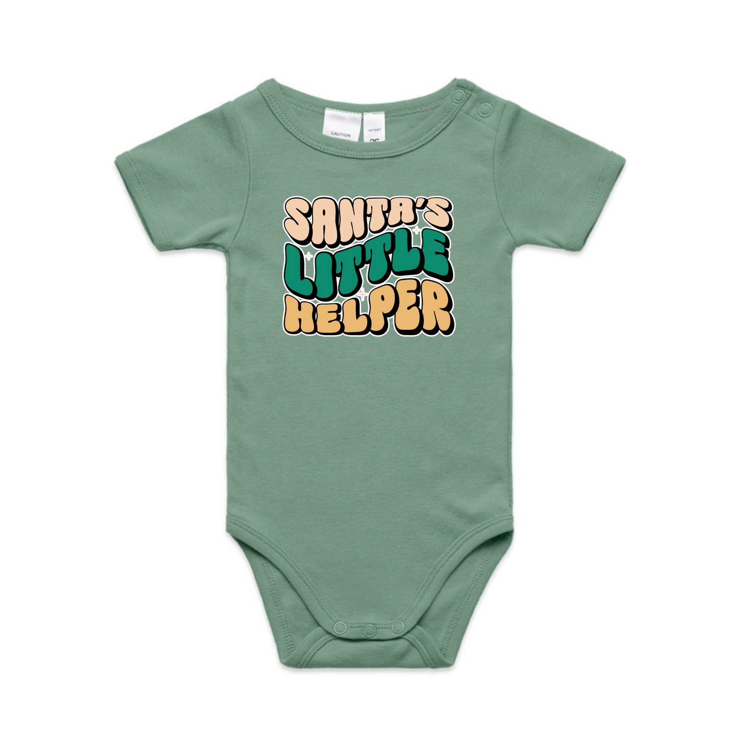 Santas Little Helper (Plain option)XMAS - Organic Infant Tee OR Bodysuit