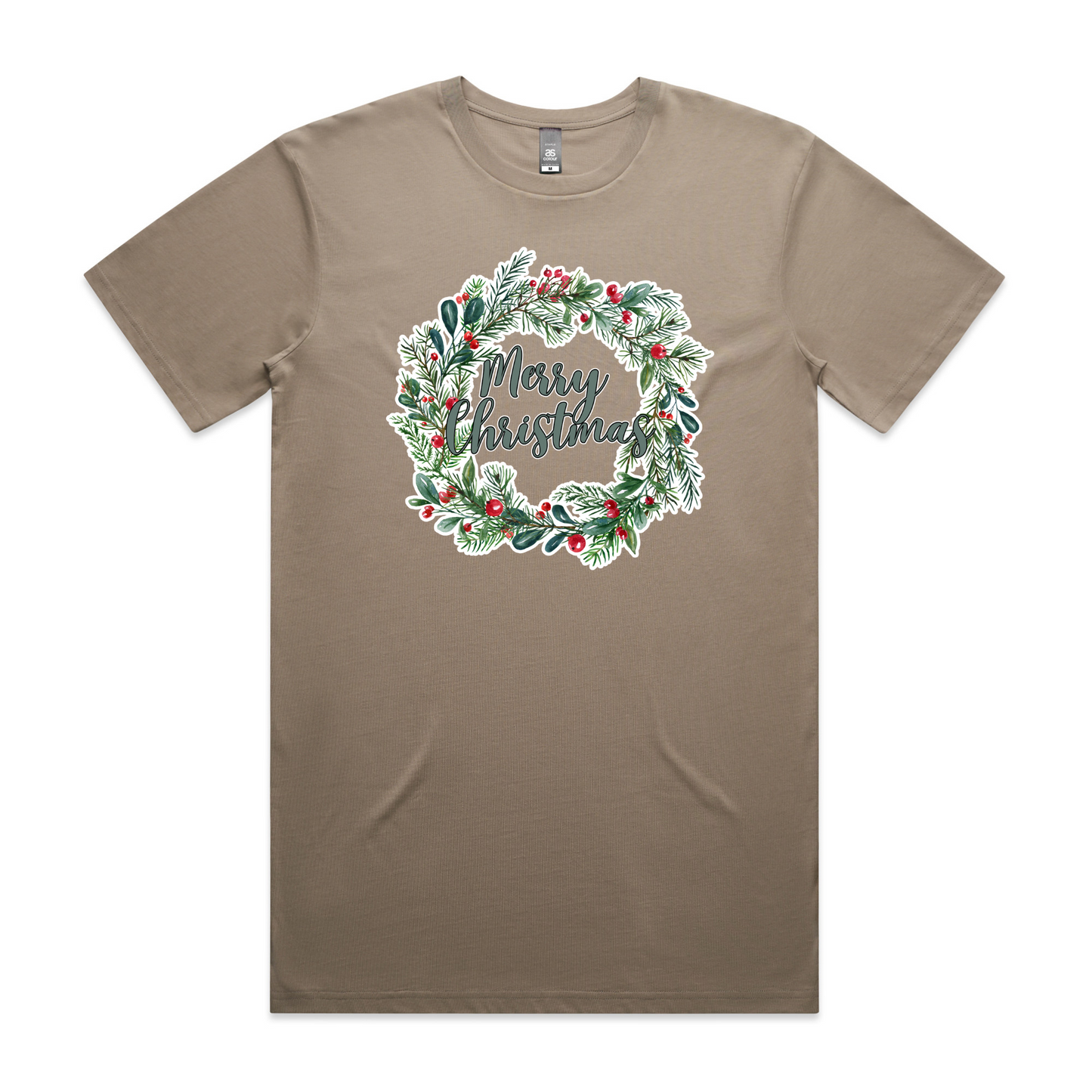 Wreath Merry XMAS - Mens Tee