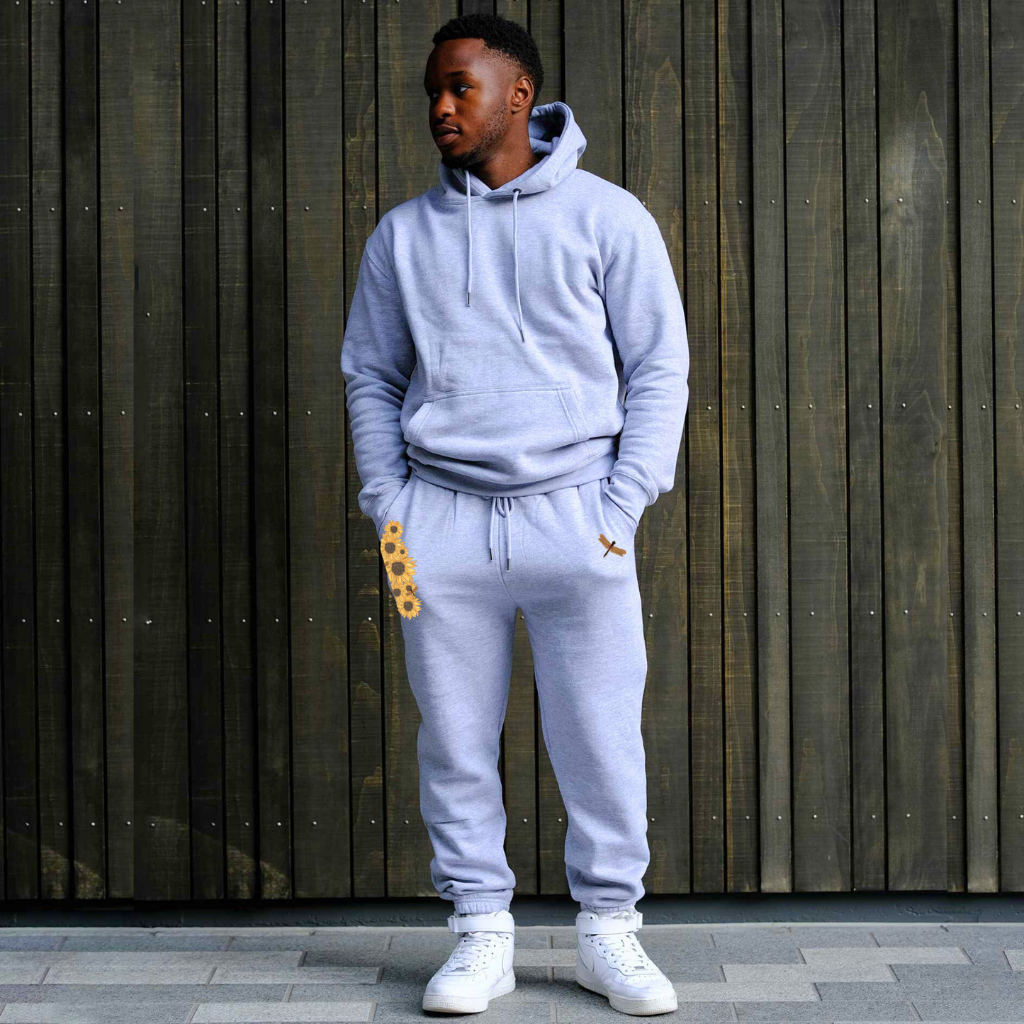 Unisex Flutterby Sunflower Loose Track Pants