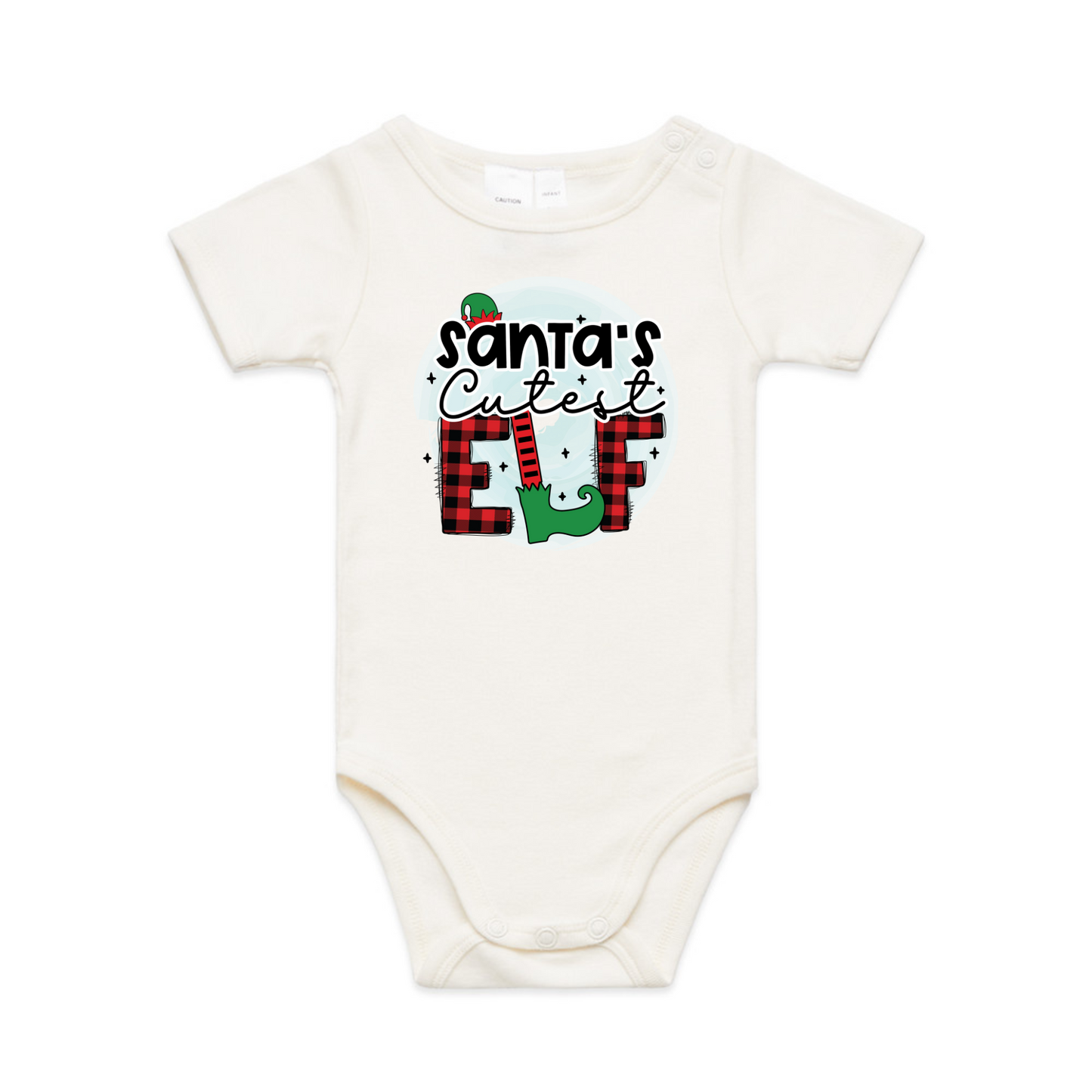Cutest Elf XMAS - Organic Infant Tee OR Bodysuit