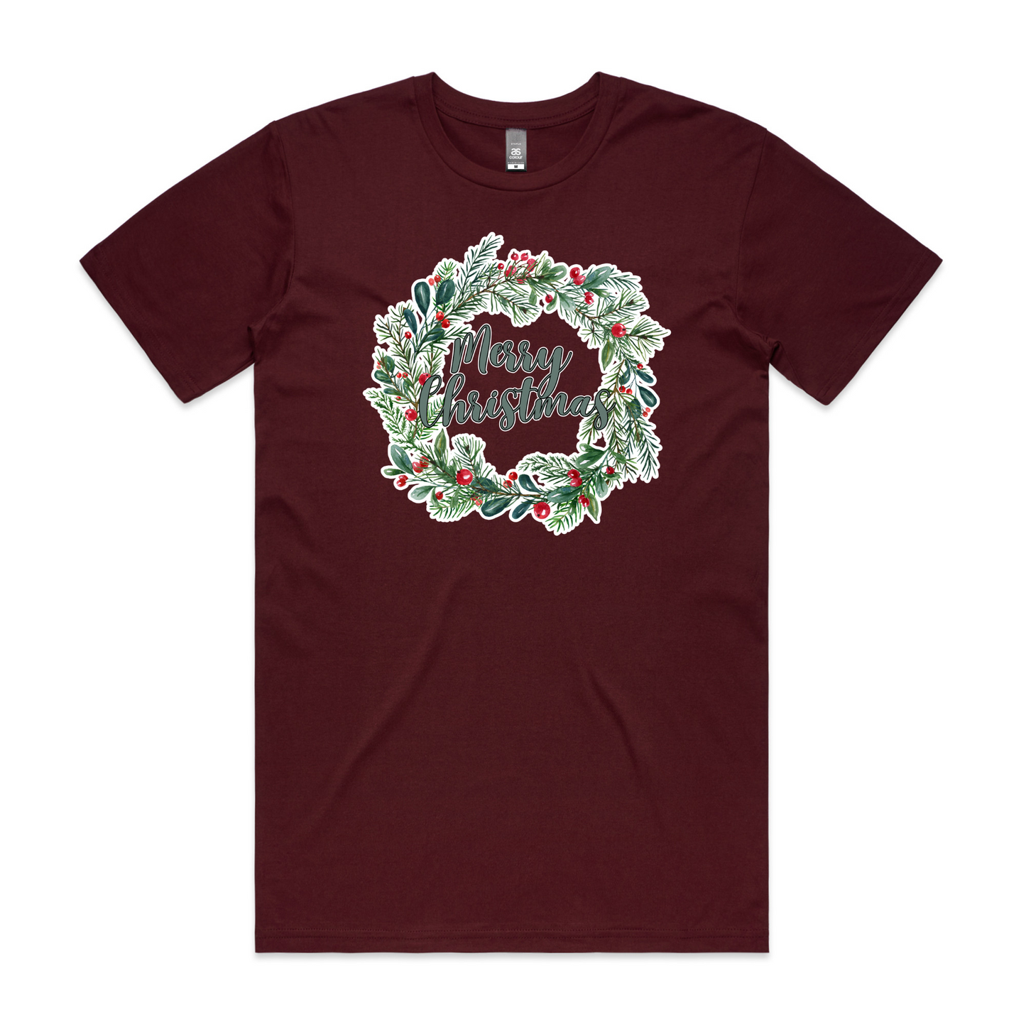 Wreath Merry XMAS - Mens Tee