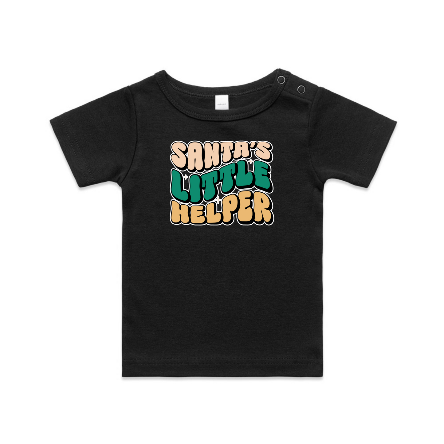 Santas Little Helper (Plain option)XMAS - Organic Infant Tee OR Bodysuit