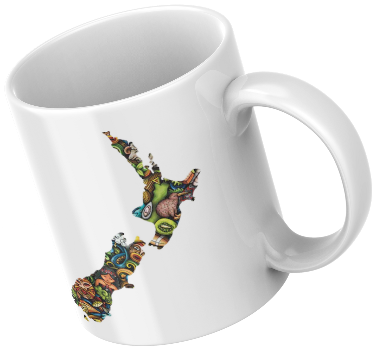 NZ Map Collage - Mug