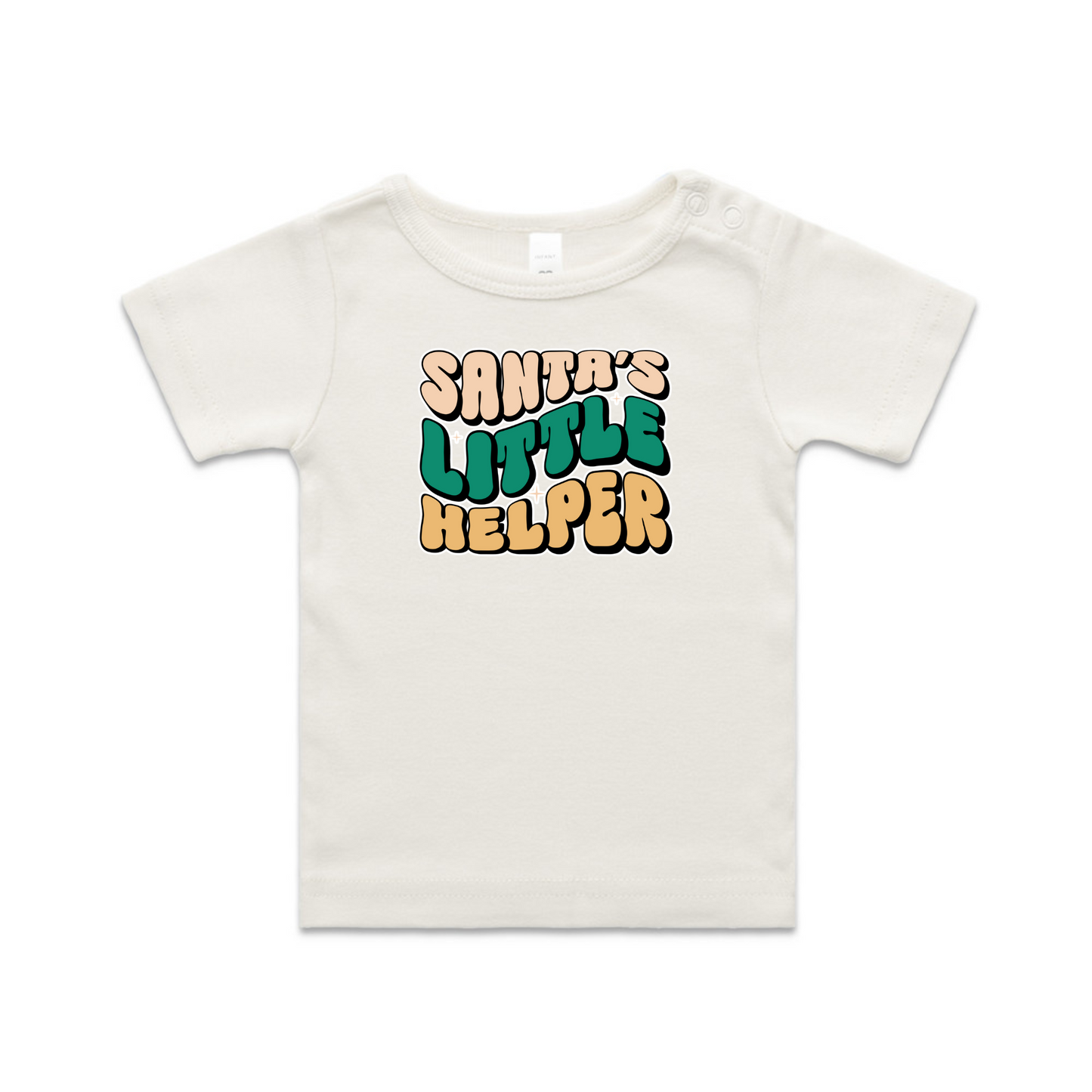 Santas Little Helper (Plain option)XMAS - Organic Infant Tee OR Bodysuit