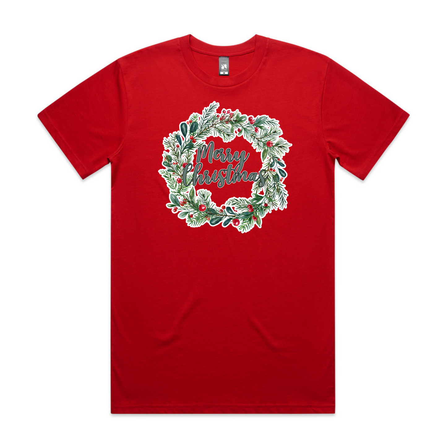 Wreath Merry XMAS - Mens Tee